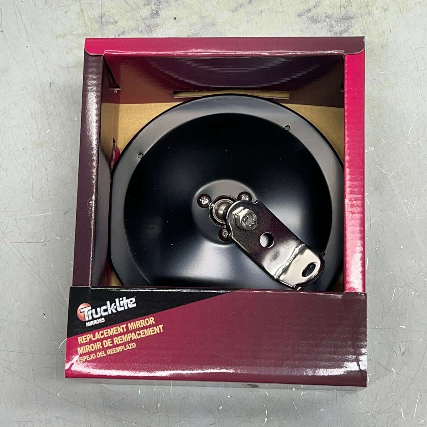 TRUCK LITE (2 PACK) Round Universal Mount Replacement Mirror 6" Black 97820