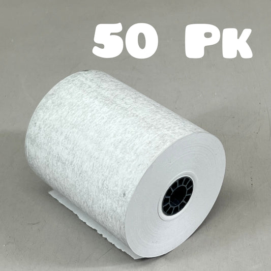 (50 Pack) Thermal Cash Register Paper 3 1/8"x230' White 50RL/CS
