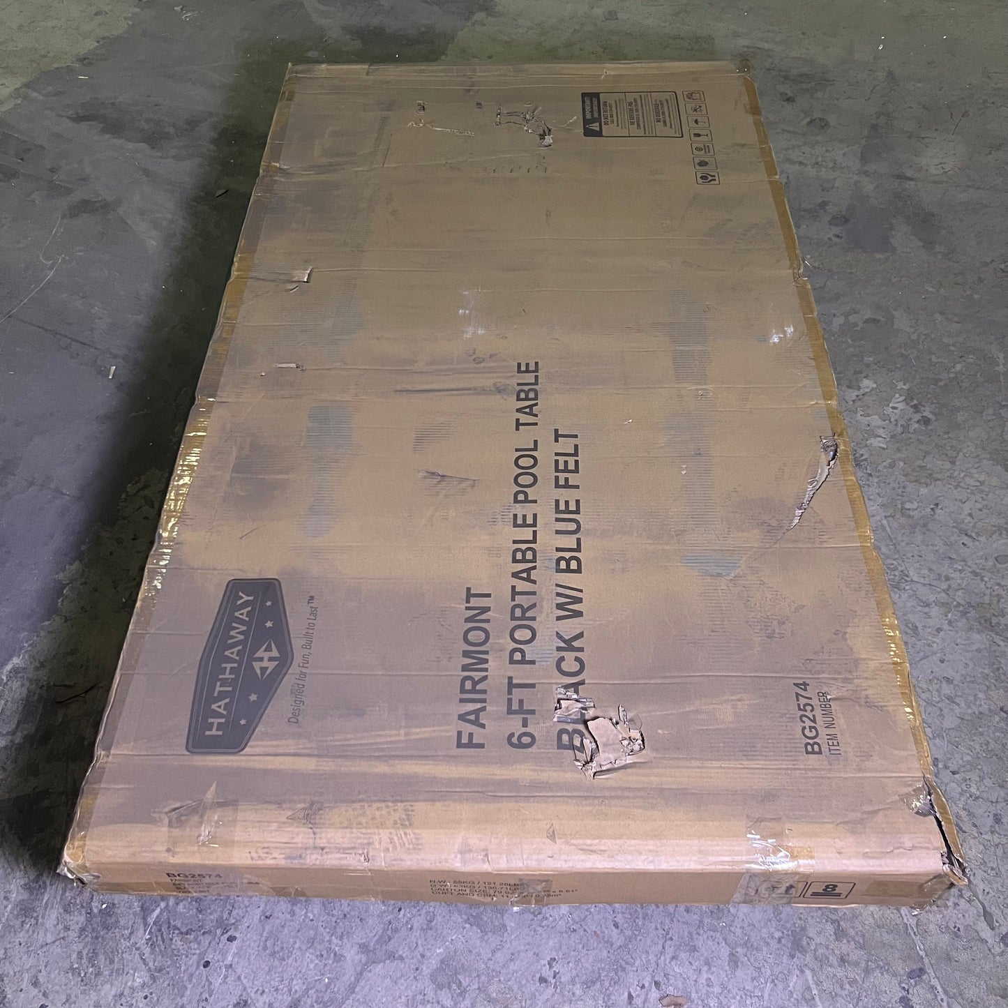 ZA@ Pallet of HATHAWAY Fairmont Portable 6-Ft Pool Table Black W/ Balls BG2574