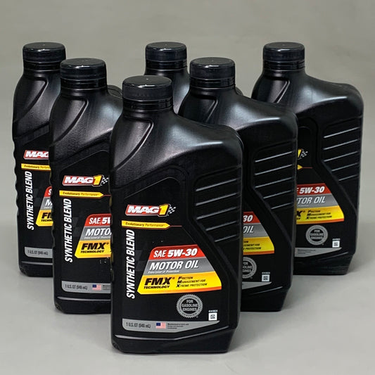 MAG1 (6 PACK!) Conventional FMX Technology SAE 5W-30 Motor Oil 1 QT Per Bottle 61652