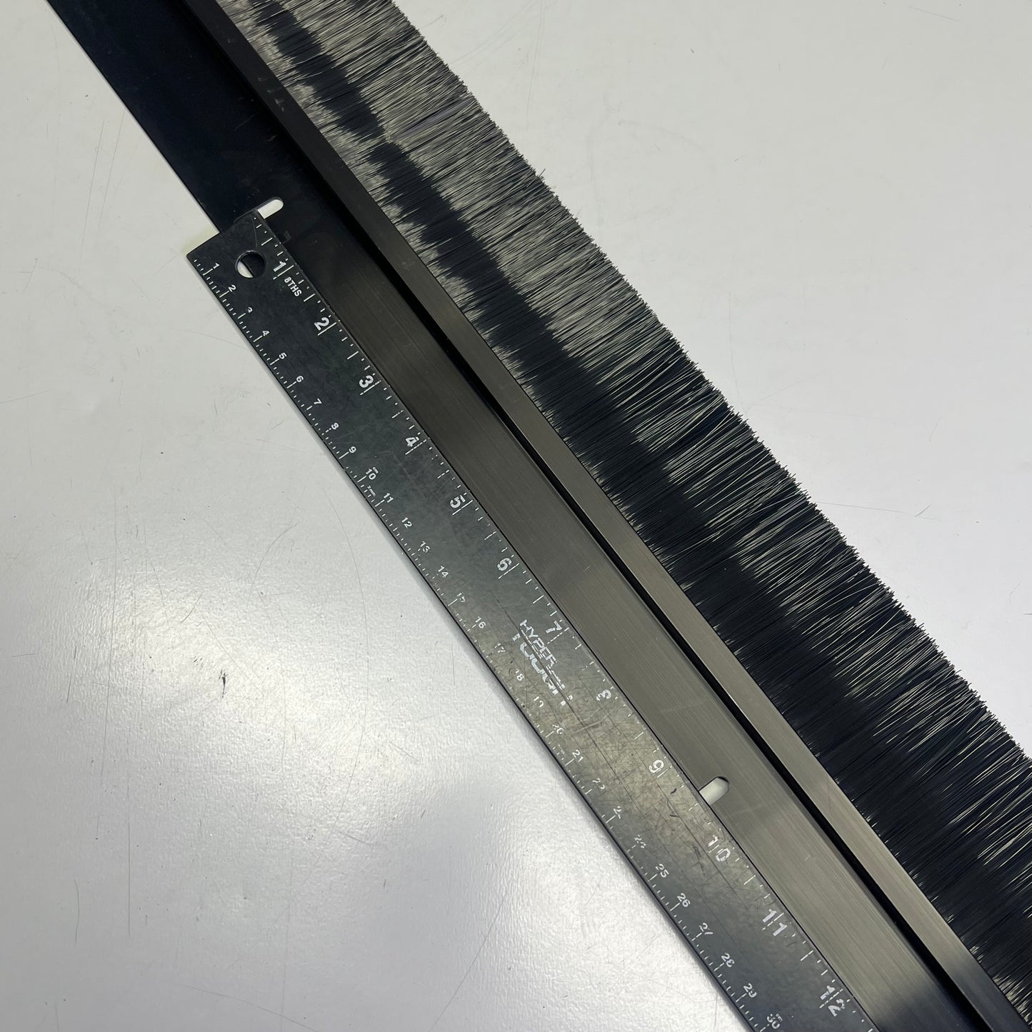 FELTON Straight Strip Brush Door Seal 2" Bristles 9.5" Mounting 39" X 4" 491459