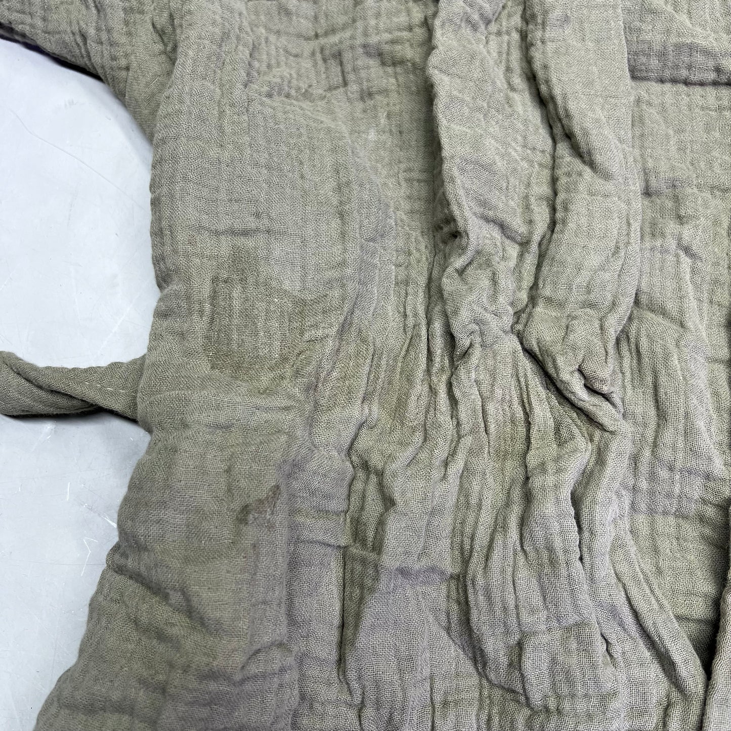 PARACHUTE 4-Ply Gauze Cloud Cotton Robe W/ Pockets Men's Sz S Moss (Pre-Owned)