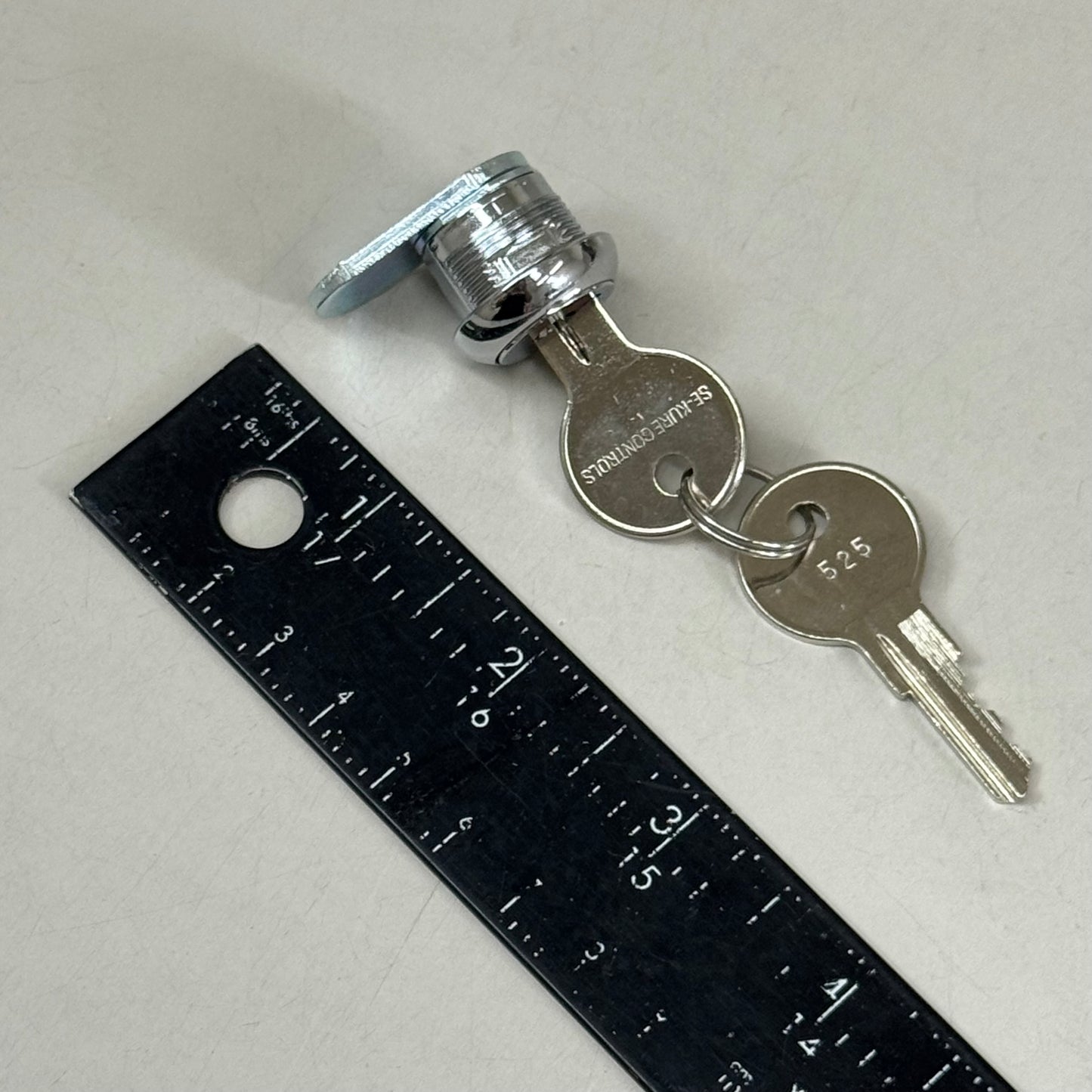 PRIME LINE  (2 Piece) Drawer & Cabinet Lock Set 5/8" Length Chrome