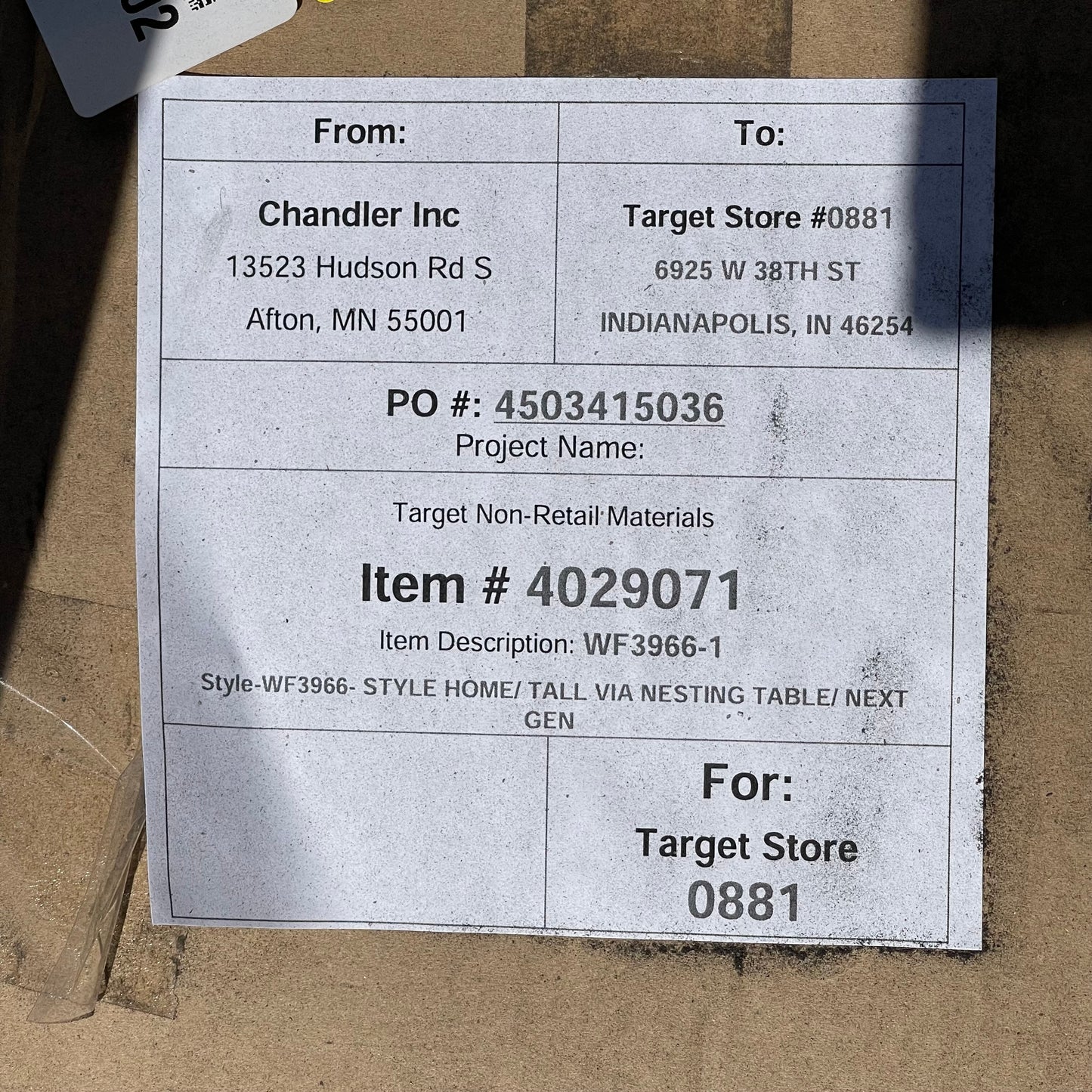 ZA@ CHANDLER Nesting Table White 54"x34"x30" WF3966 (AS-IS)