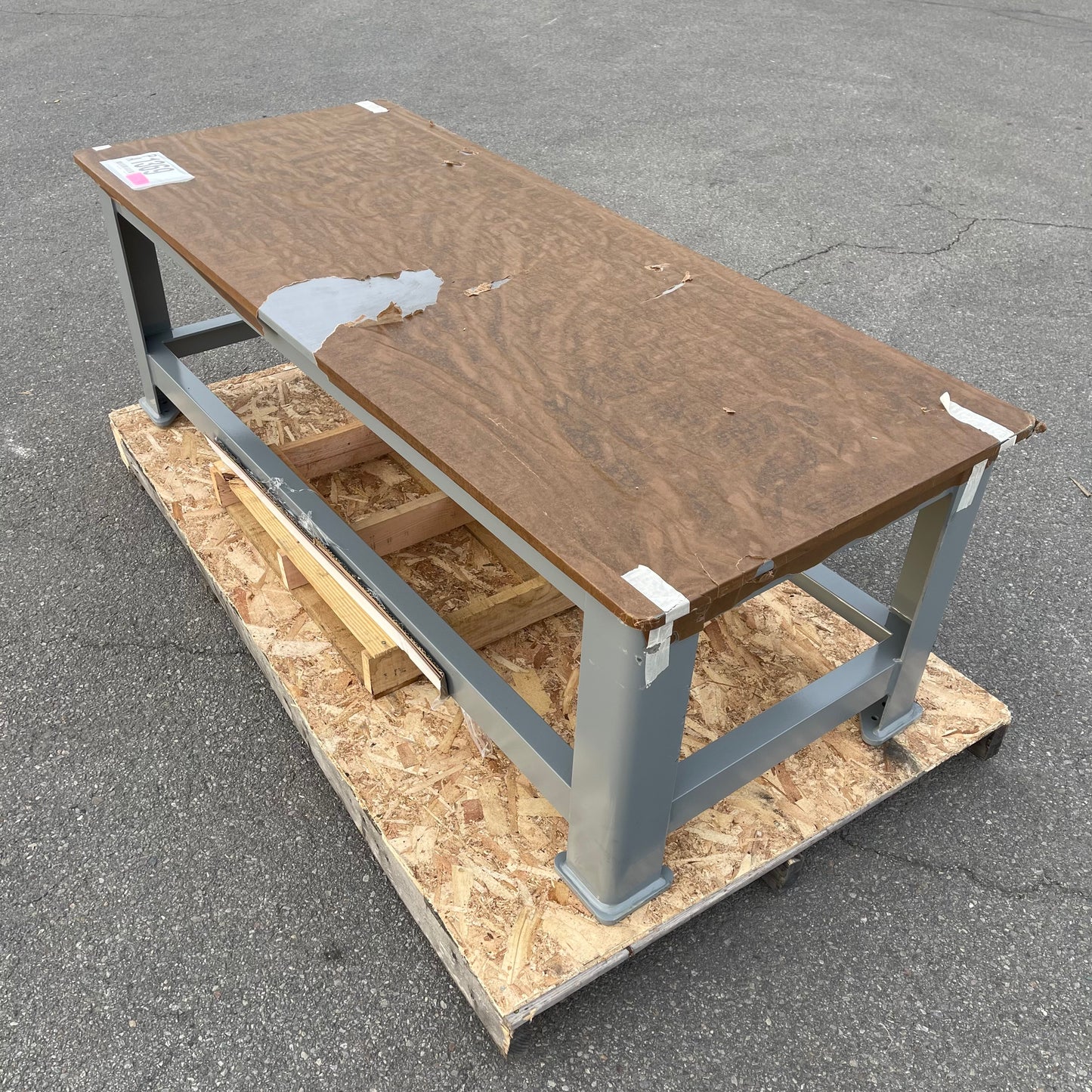 ZA@ Pallet of BRUTE MACHINE BASES Heavy-Duty Work Table 72”x30”x24” ~680 lbs Steel (AS-IS)