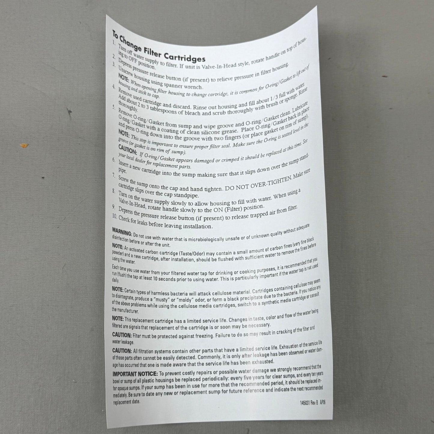 PENTAIR Pentek Slim Line Water Filter Housing Leakproof 10" 1/2" FIP Blue/Black