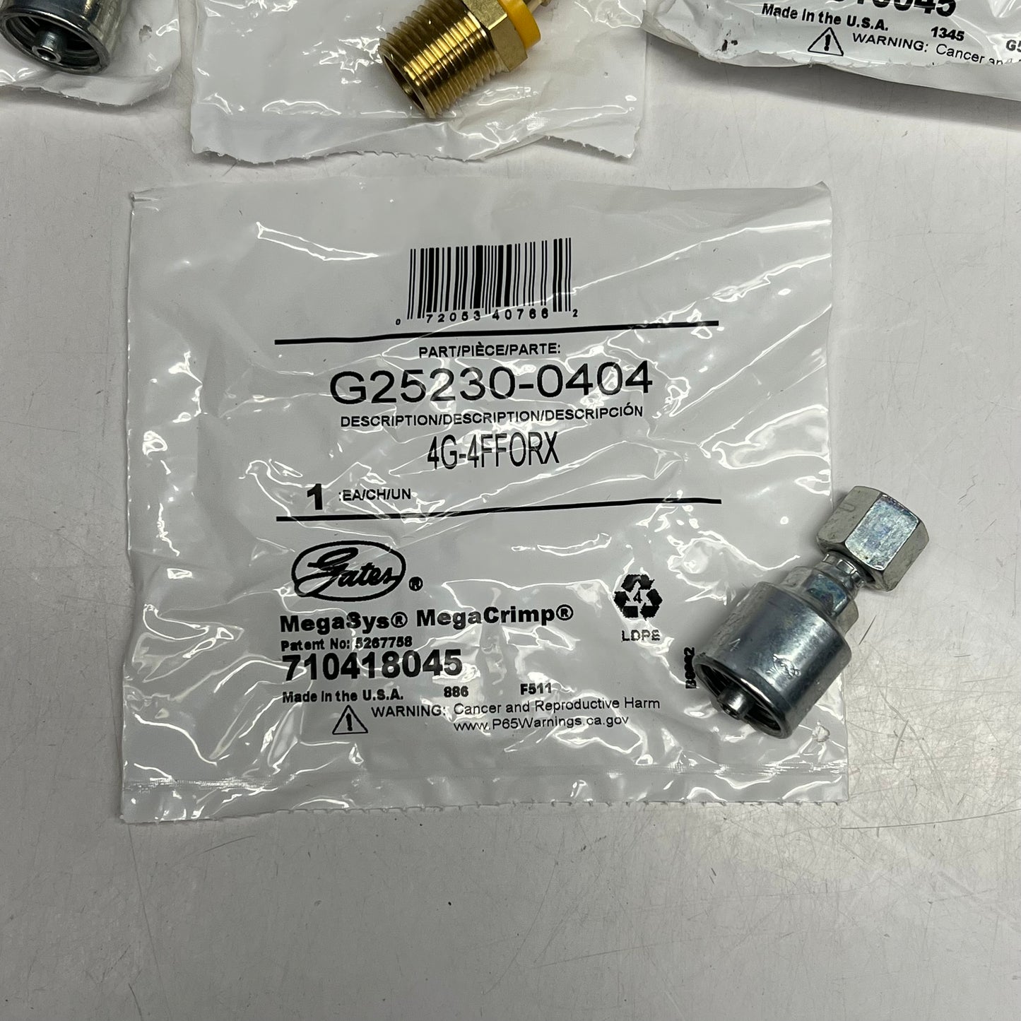 GATES (LOT OF 8) Miscellaneous Couplings & Fittings Brass/Silver