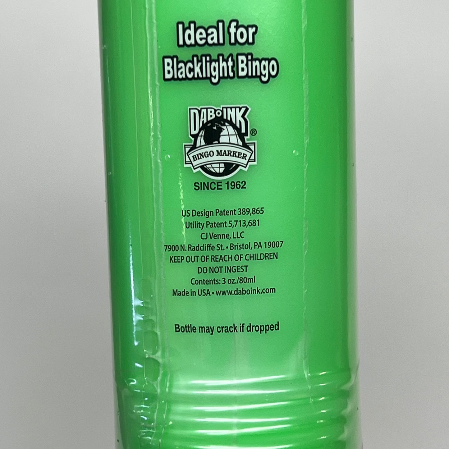 DAB O INK (12 PACK) Super Bright Full Fluorescent Bingo Ink Marker 3oz Green