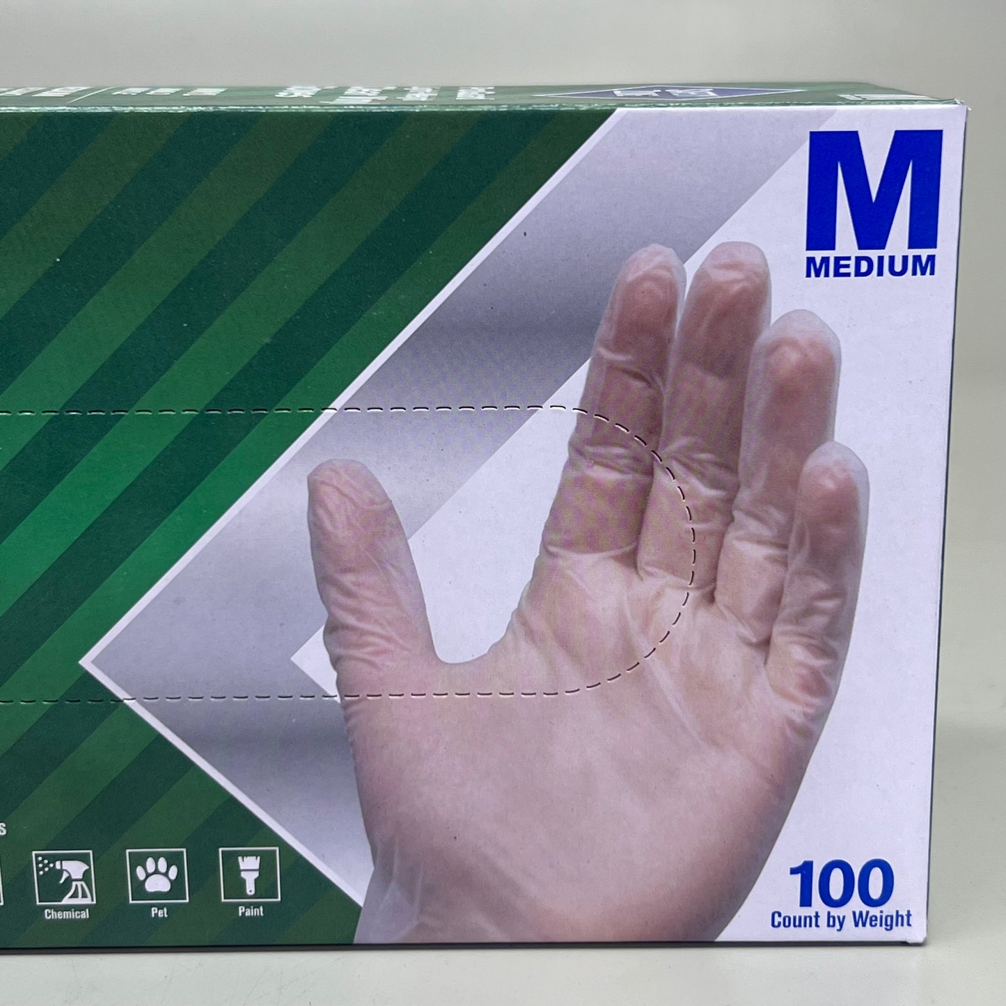 ZA@ SAFETY ZONE (2 PACK of 100 Gloves) Clear Vinyl Gloves Sz M GVP9-MD-HH (AS-IS, Distressed Box) E