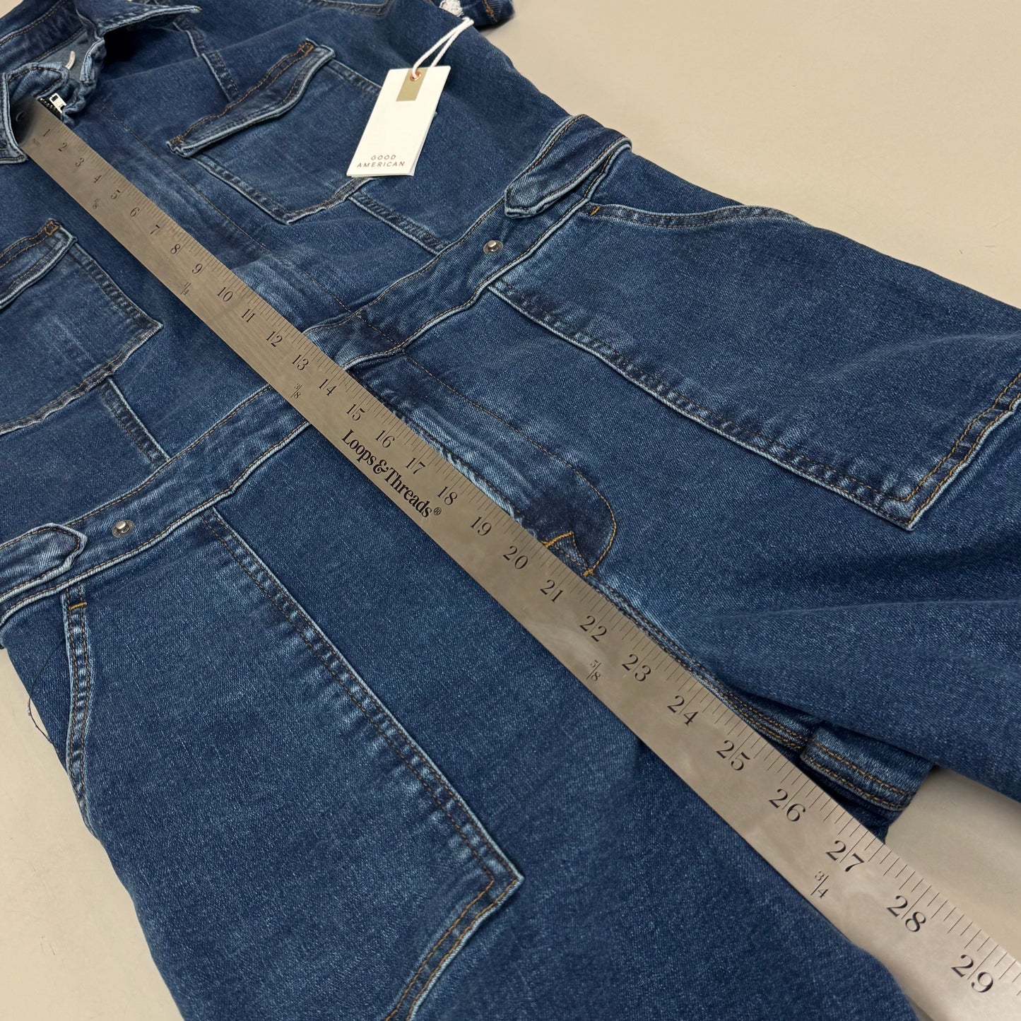 GOOD AMERICAN Fit For Success JumpSuit X-Large Indigo594 GFFS478