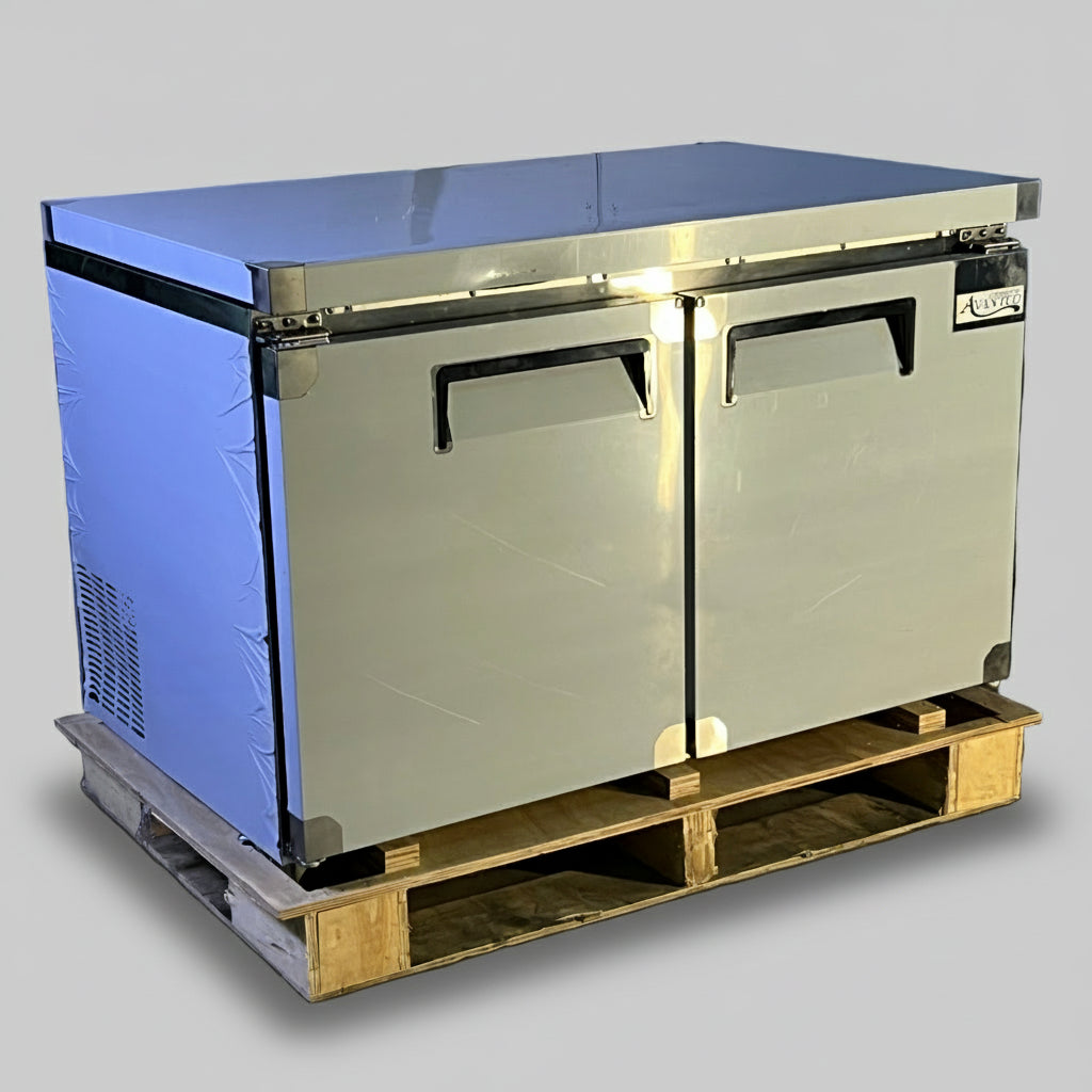 AVANTCO Undercounter Refrigerator Sz 48"W x 29.5"D x 35.25"H 178AU48R (New Other, Minor Damage (See Image)