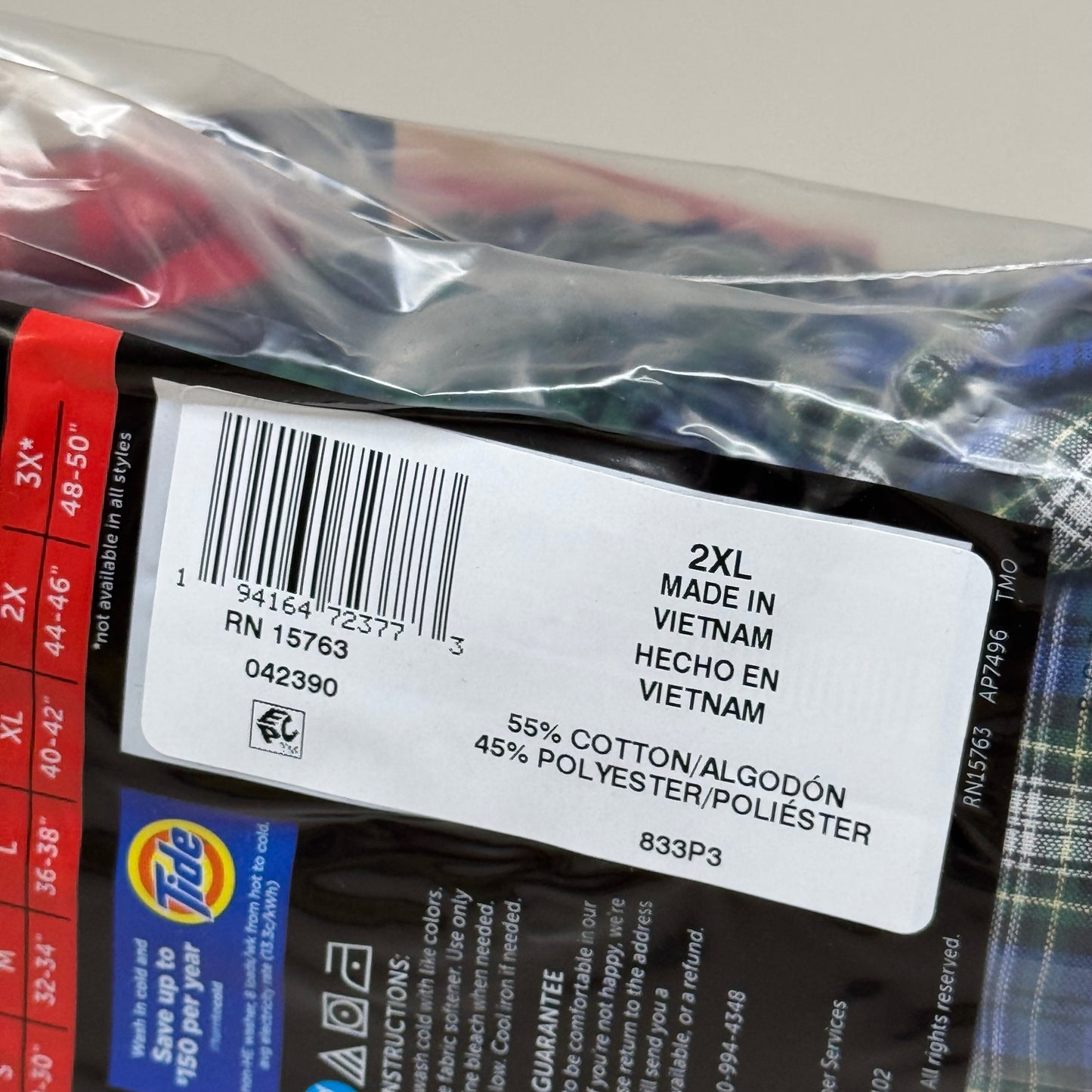 HANES (3 PACK!) Men's Cool Comfort Boxer Briefs Sz 2XL 44-46" Blue/Red/Grey 042390