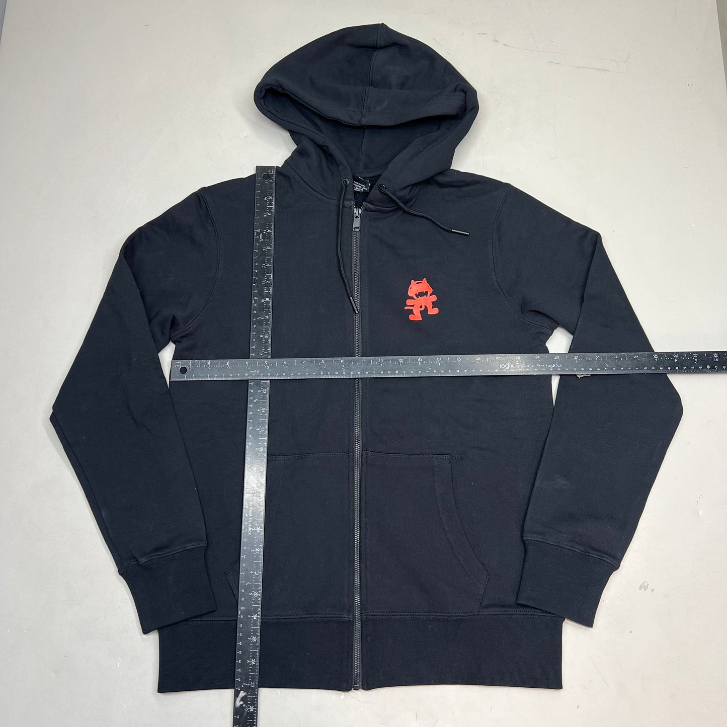 MONSTERCAT Records Full Zip Logo Jacket Ski Mask Cat Men's Sz S Black/Red