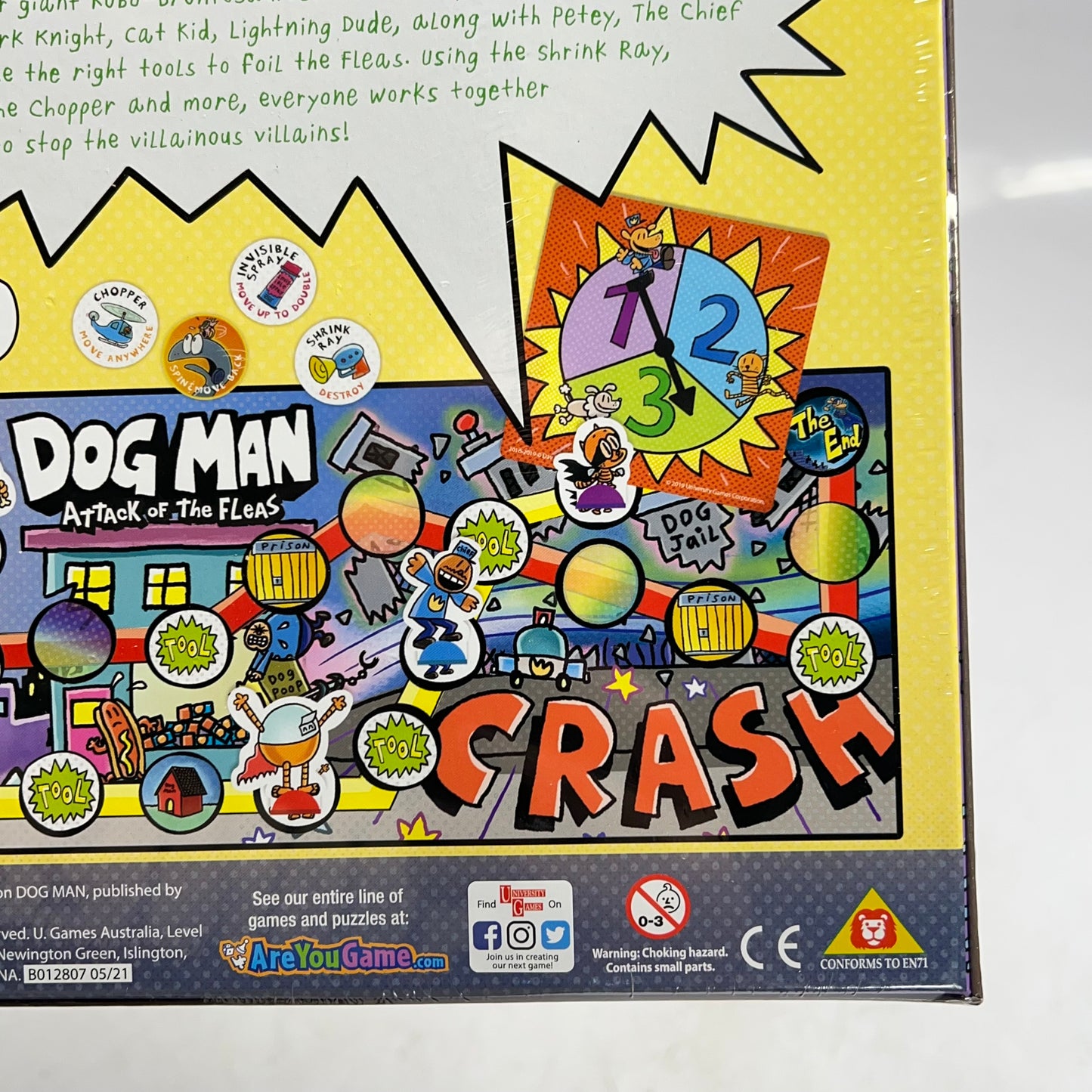 ZA@ UNIVERSITY GAMES Dog Man: Attack of the Fleas Board Game Ages 6 & UP 2-6 Players