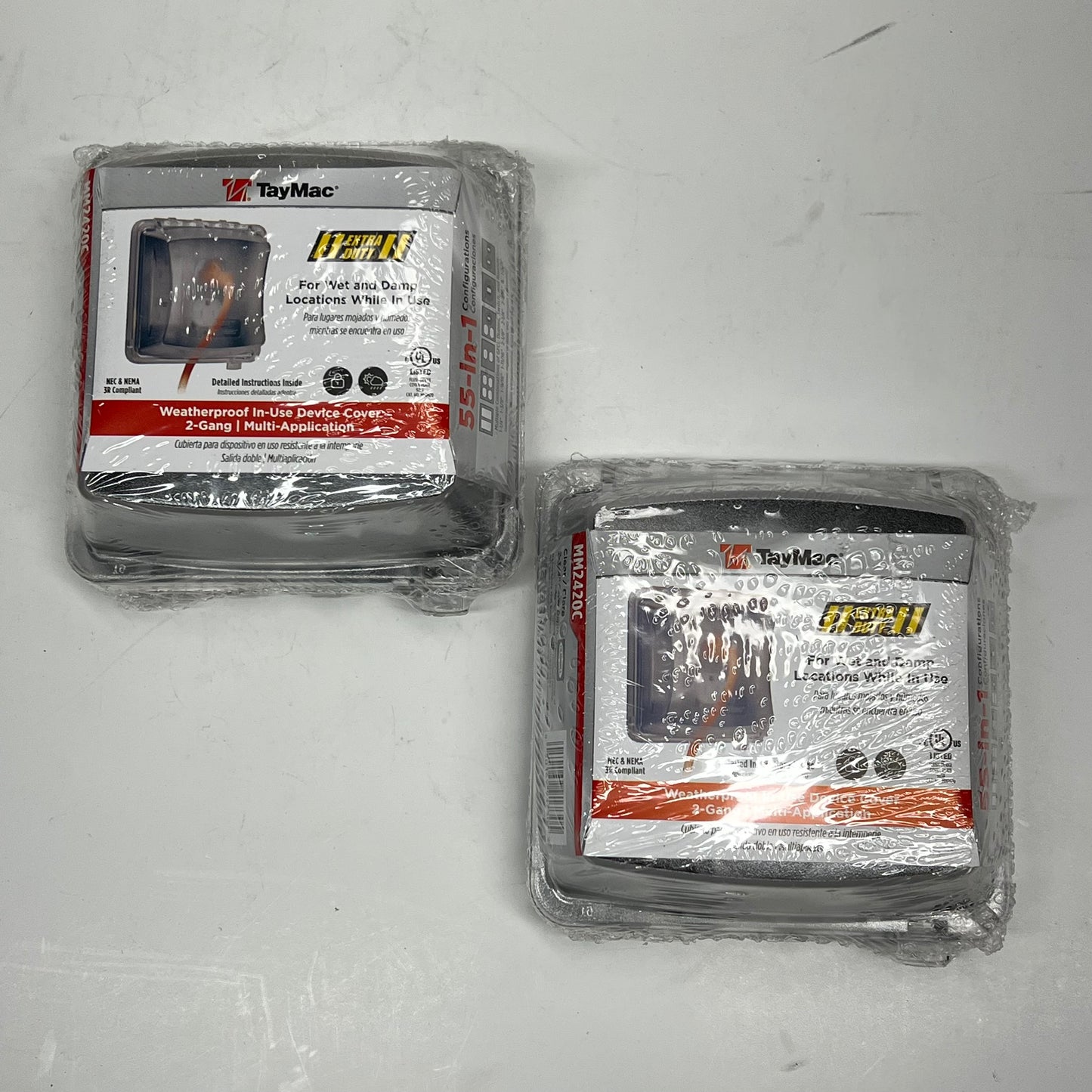 TAYMAC (2 PACK) 2-gang Weatherproof In-use Cover Extra Duty 2-3/4" Deep MM2420C