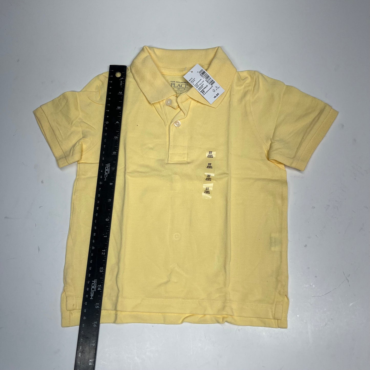 THE CHILDRENS PLACE (3 PACK) Uniform Soft Pique Polo Shirt Boy's Sz 3T Yellow