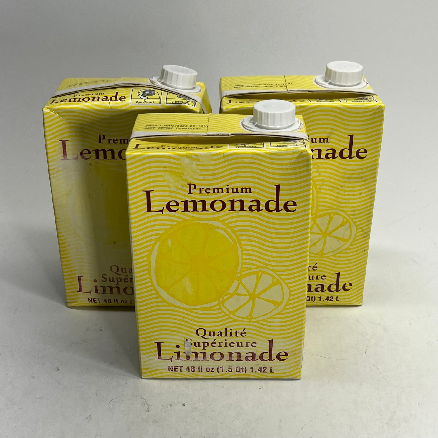 ZA@ STARBUCKS (3 PACK) Premium Lemonade Beverage 48 fl oz per Carton BB 05/26 (As-Is)