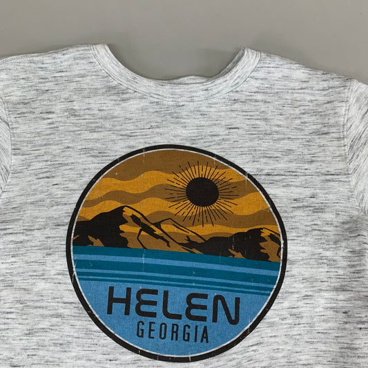 LONEROCK Helen Georgia Crew Sweatshirt Sz Medium Grey/White