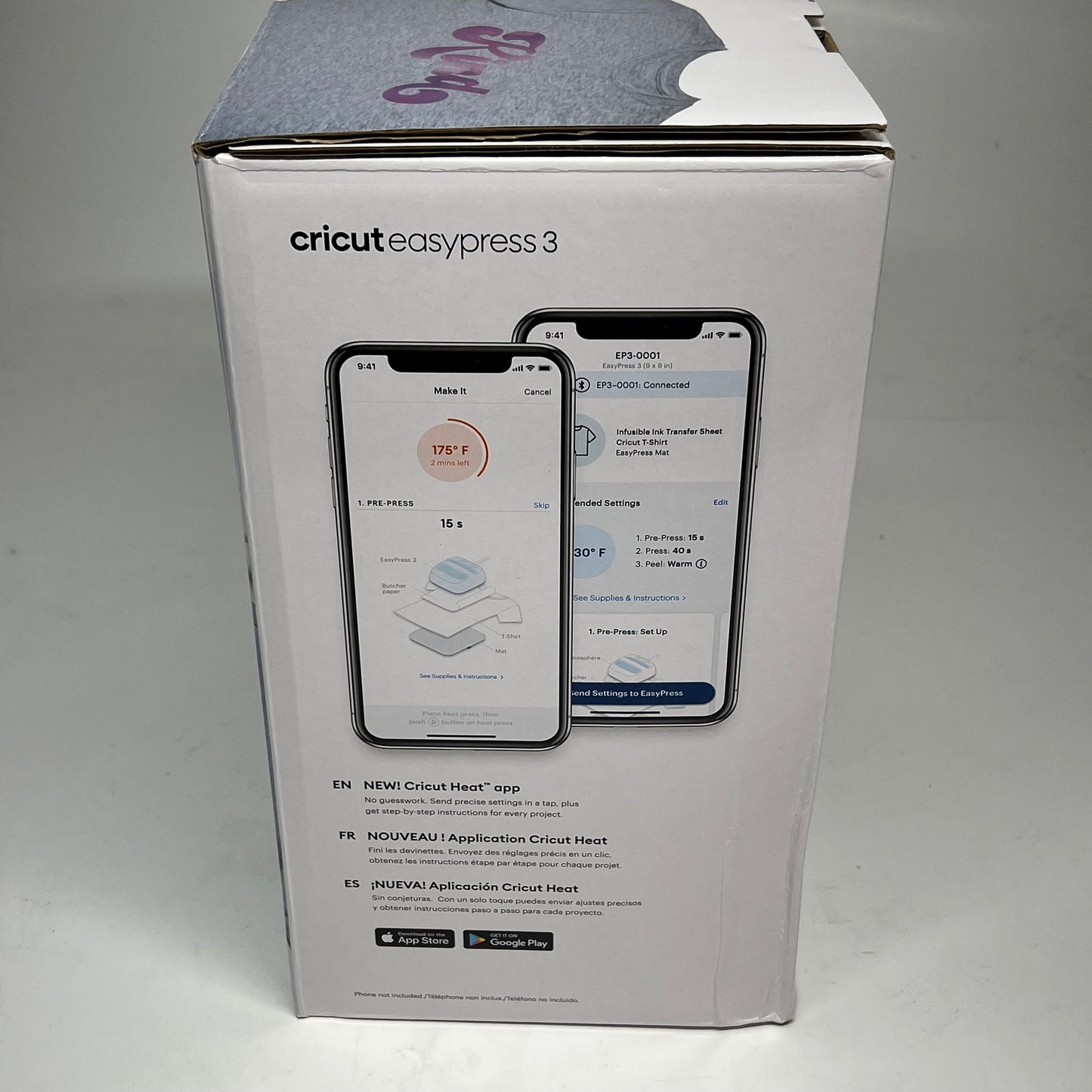 CRICUT Easy Press For Fabrics Bluetooth Connection To App 9"x9" Light Blue