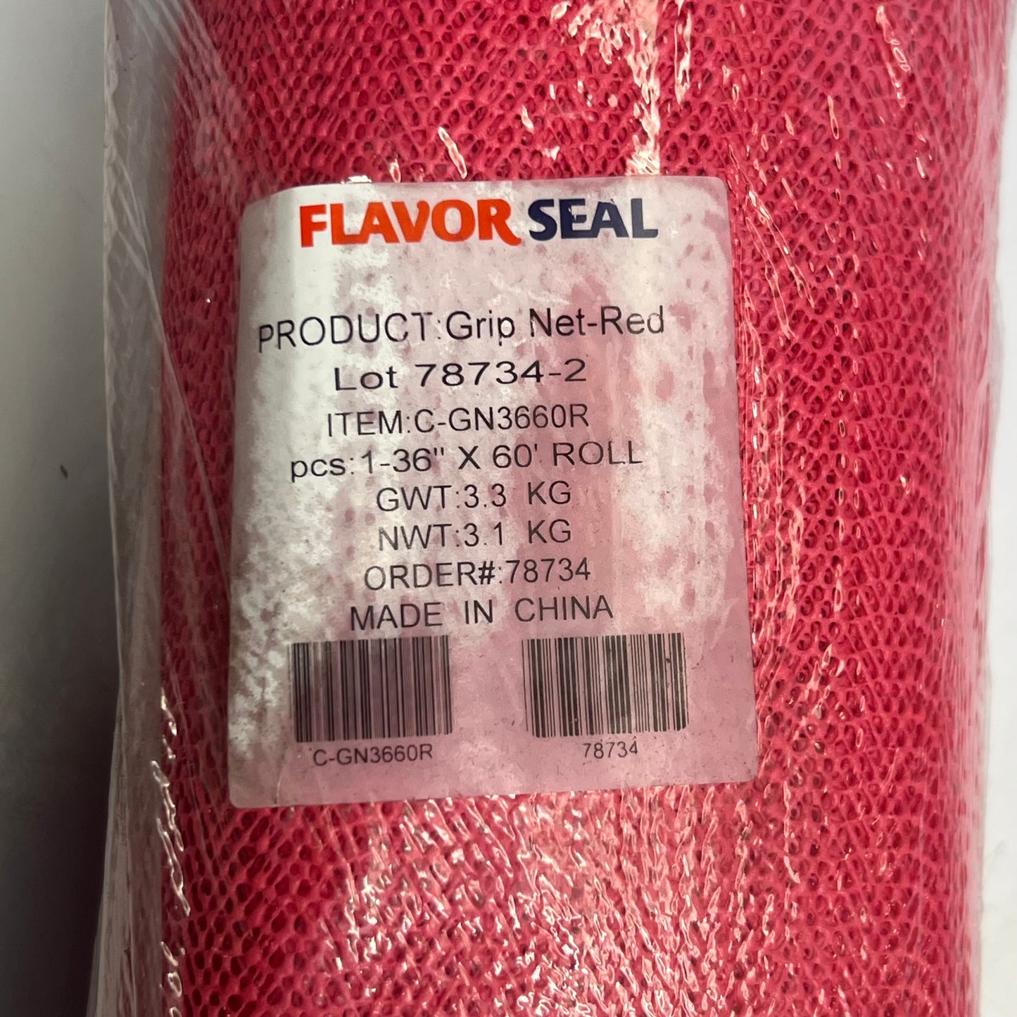 FLAVOR SEAL Grip Net Red Sz 36" x 60 ft. 78734-2