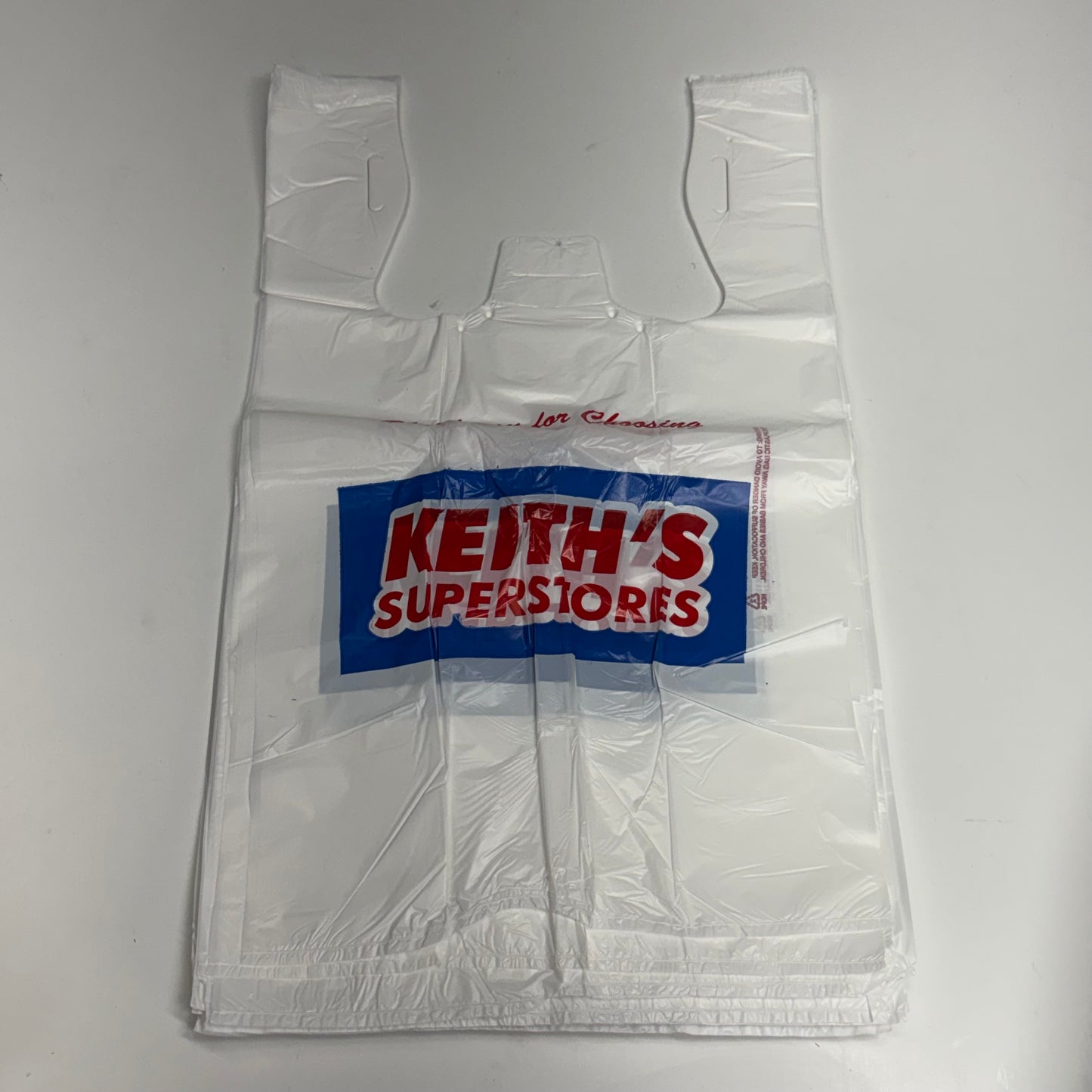 ZA@ KEITH'S SUPERSTORE (1000 Bags) Grocery Bags, White (New Other, Distressed Box)