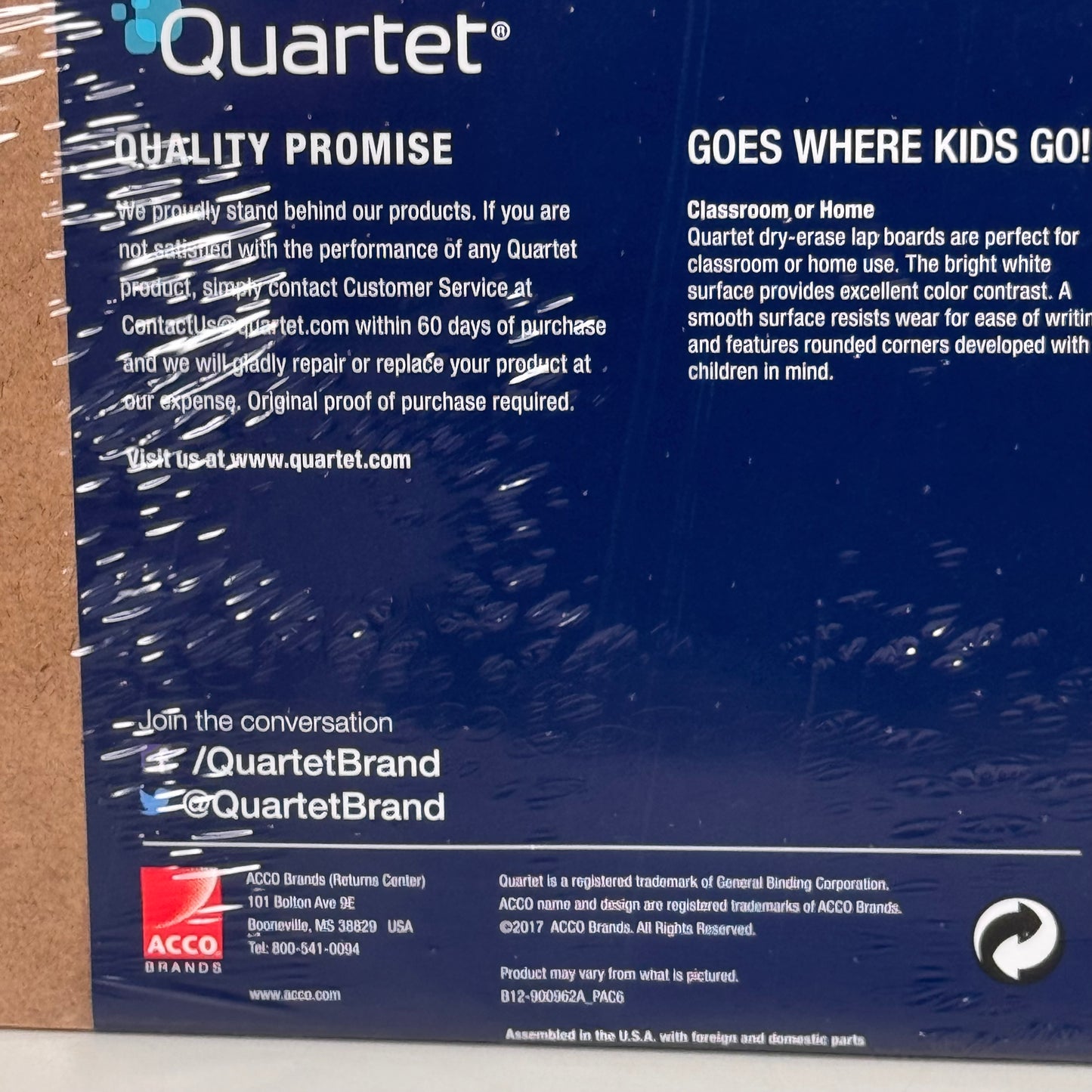 QUARTET (12 PACK) Dry-Erase Board w/ Marker 9"x12" Unlined Blue Frame/White