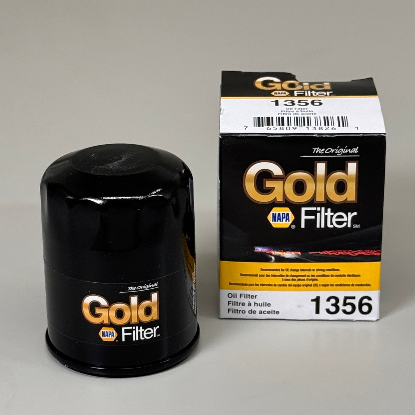 NAPA (2 PACK) Original Gold Oil Filter Cellulose Gasket Material 21 Micron 1356