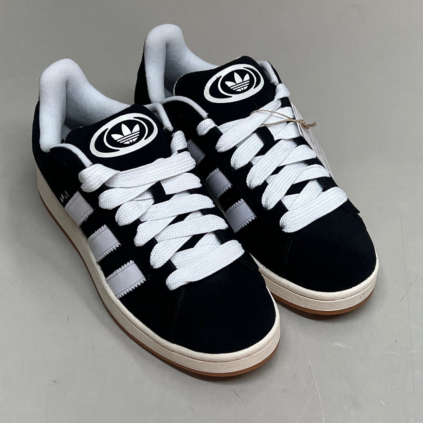 ADIDAS Campus 00s Fat Lace Sneaker Men's Sz 10 Core Black/Cloud White/Off White