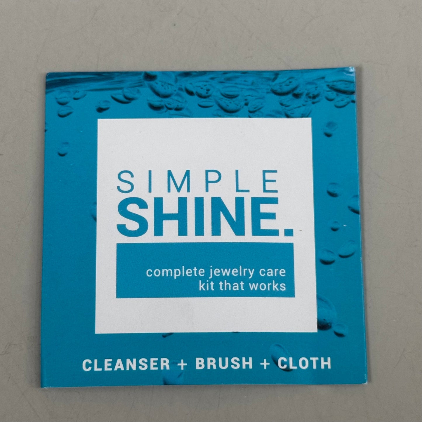 ZA@ SIMPLE SHINE Gentle Jewelry Care Kit w/ 100% Brush & Cloth Blue X002VXCEMH As-is Damaged Packaging B