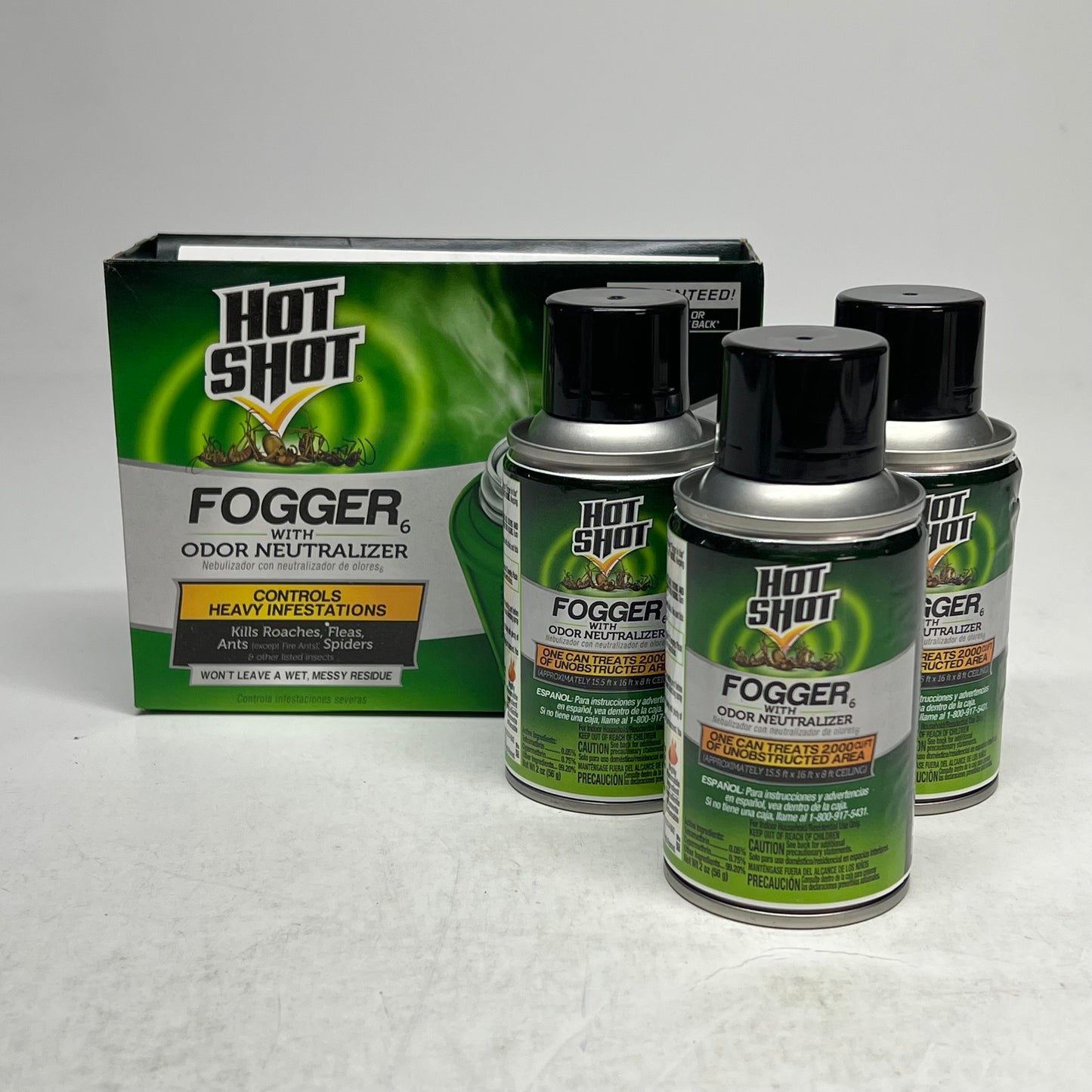 HOT SHOT (3 PACK, 3 EACH) Insect Fogger Aerosol W/ Odor Neutralizer  2 oz