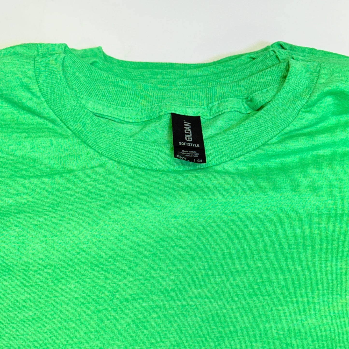 GILDAN(12 Pack)Soft Style Plain Tees Neck Short Sleave Heather Irish Green Small