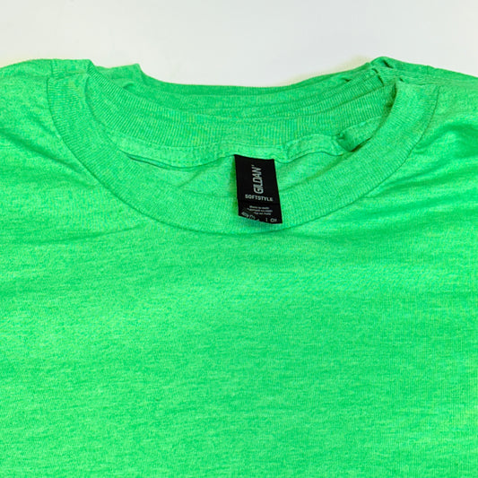 GILDAN(12 Pack)Soft Style Plain Tees Neck Short Sleave Heather Irish Green Small
