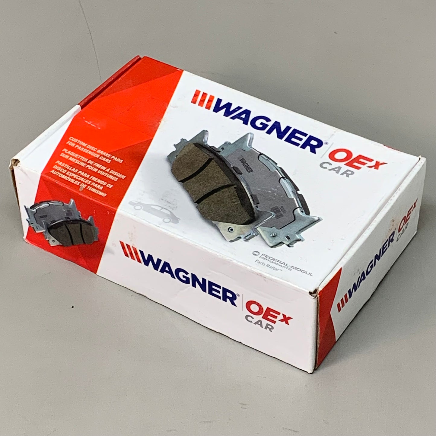 WAGNER OEx Premium Ceramic Disc Brake Pad Set 6" x 2" Grey OEX1095A