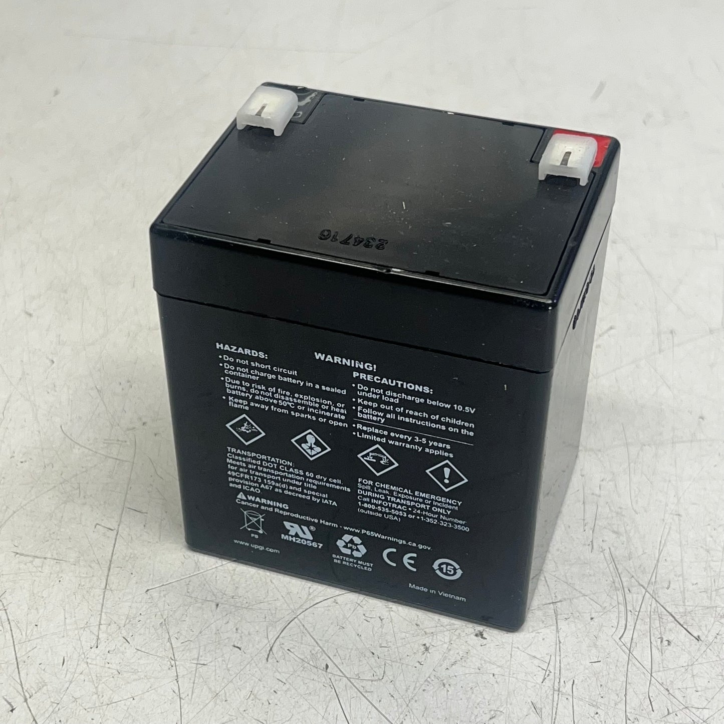 ZA@ UPG Sealed Lead Acid Battery Spill-proof & Regulated Valve 12V-5AH UB1250