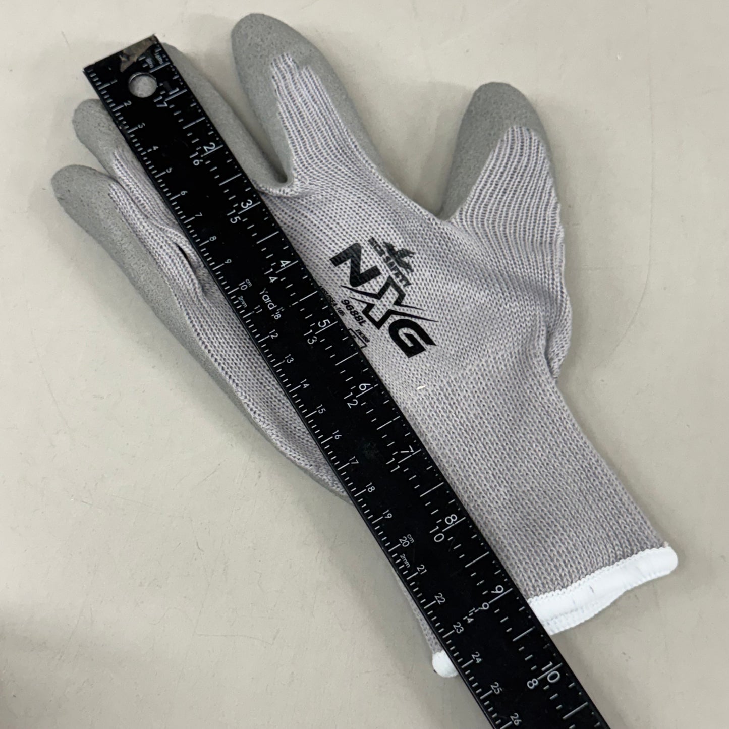 MCR SAFETY  (12) Pk 12 Coated Gloves,cotton/polyester,l,pr 48gh16 Large Gray