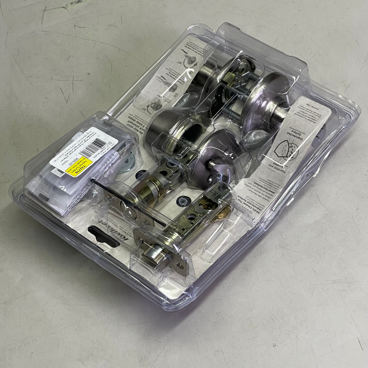 KWIKSET Balboa Entry Door Lever & Deadbolt 2-3/4" Satin Nickel 96900-420