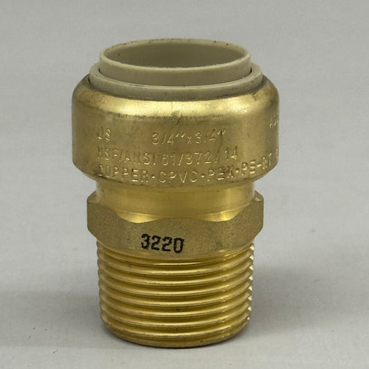 JONES STEPHENS  (3 Pack) Plumbite Push On Male Adapter 3/4"x3/4" Brass C77418LF