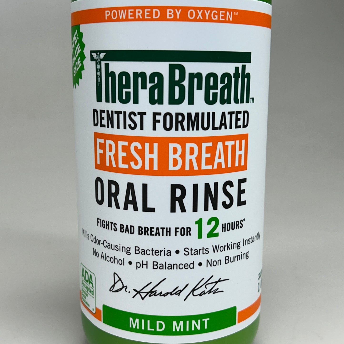 THERABREATH (2 PACK) Dentist Formulated Fresh Breath Oral Rinse 1 Liter each (07/26)
