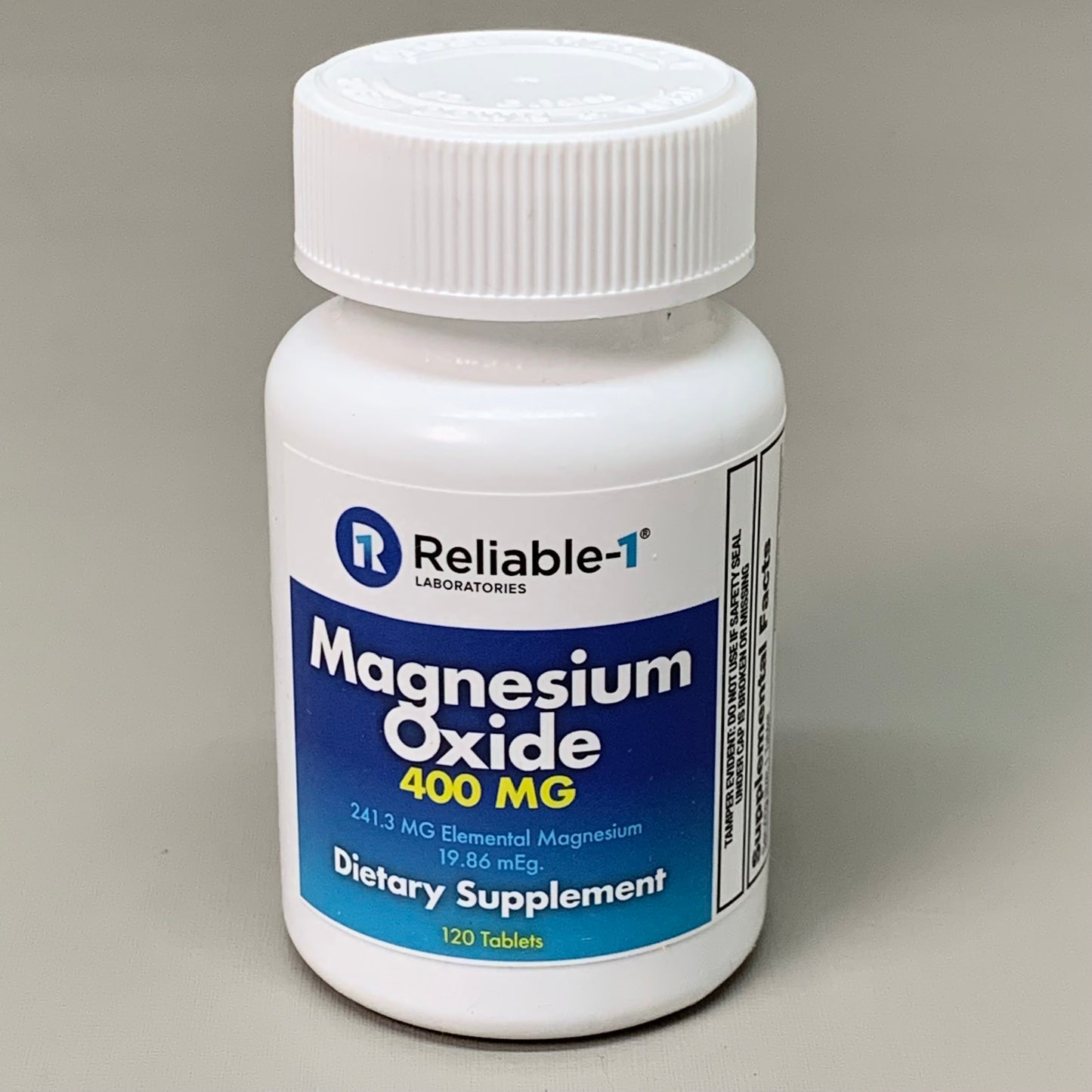 RELIABLE 1 (3 PACK!) Magnesium Oxide 400MG 120 Tablets E23151 BB-04/2025