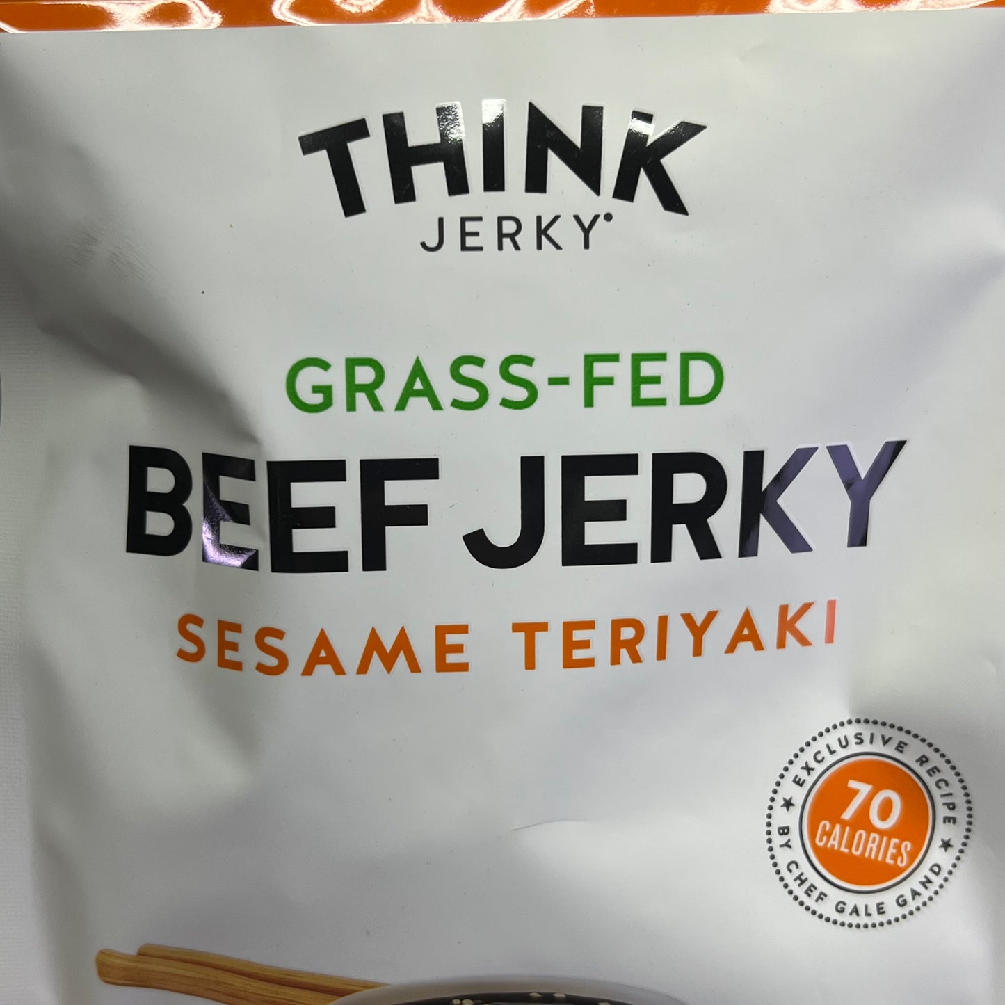 THINK (10 PACK) Gluten Free Grass Fed Sesame Teriyaki Beef Jerky 1oz BB 11/26
