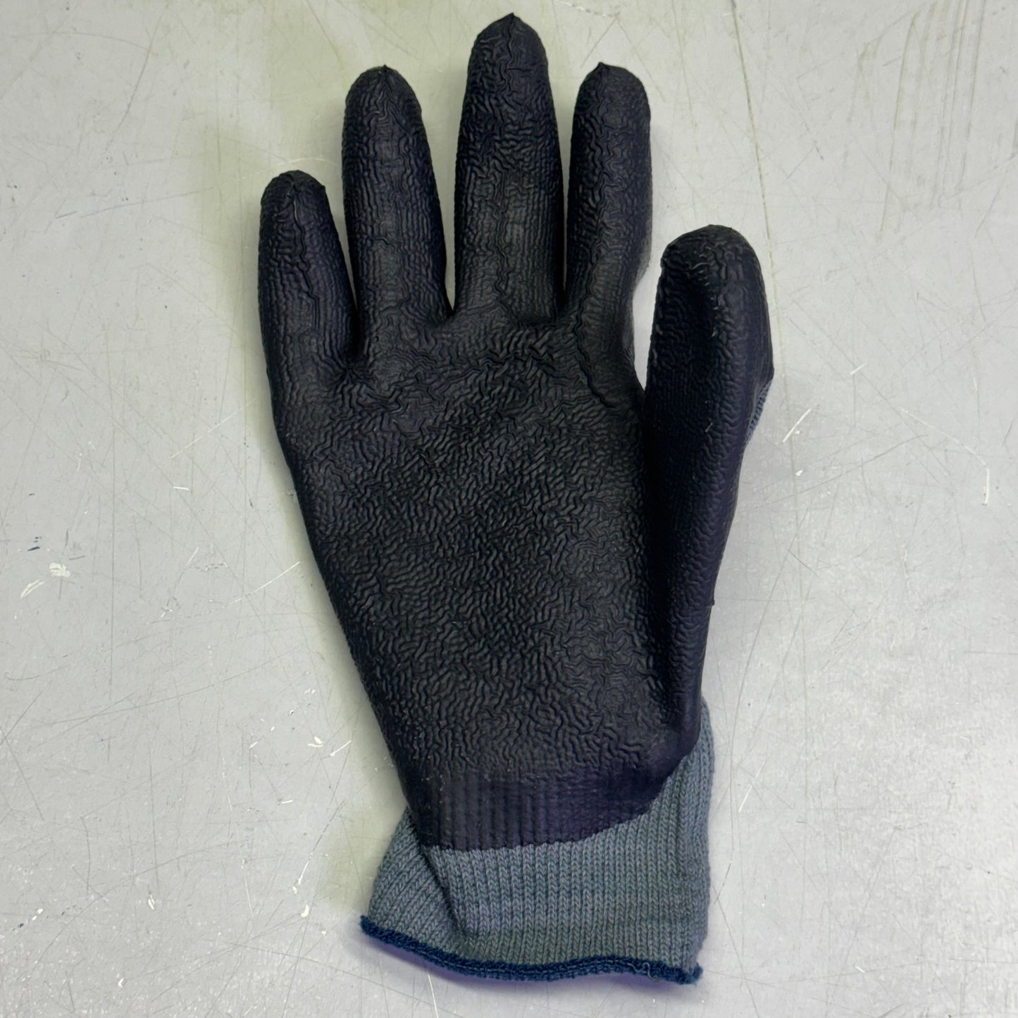 SHOWA ATLAS 300 (12 PAIR) Palm-Dipped Rubber Coating Work Gloves Sz 8/M, Black