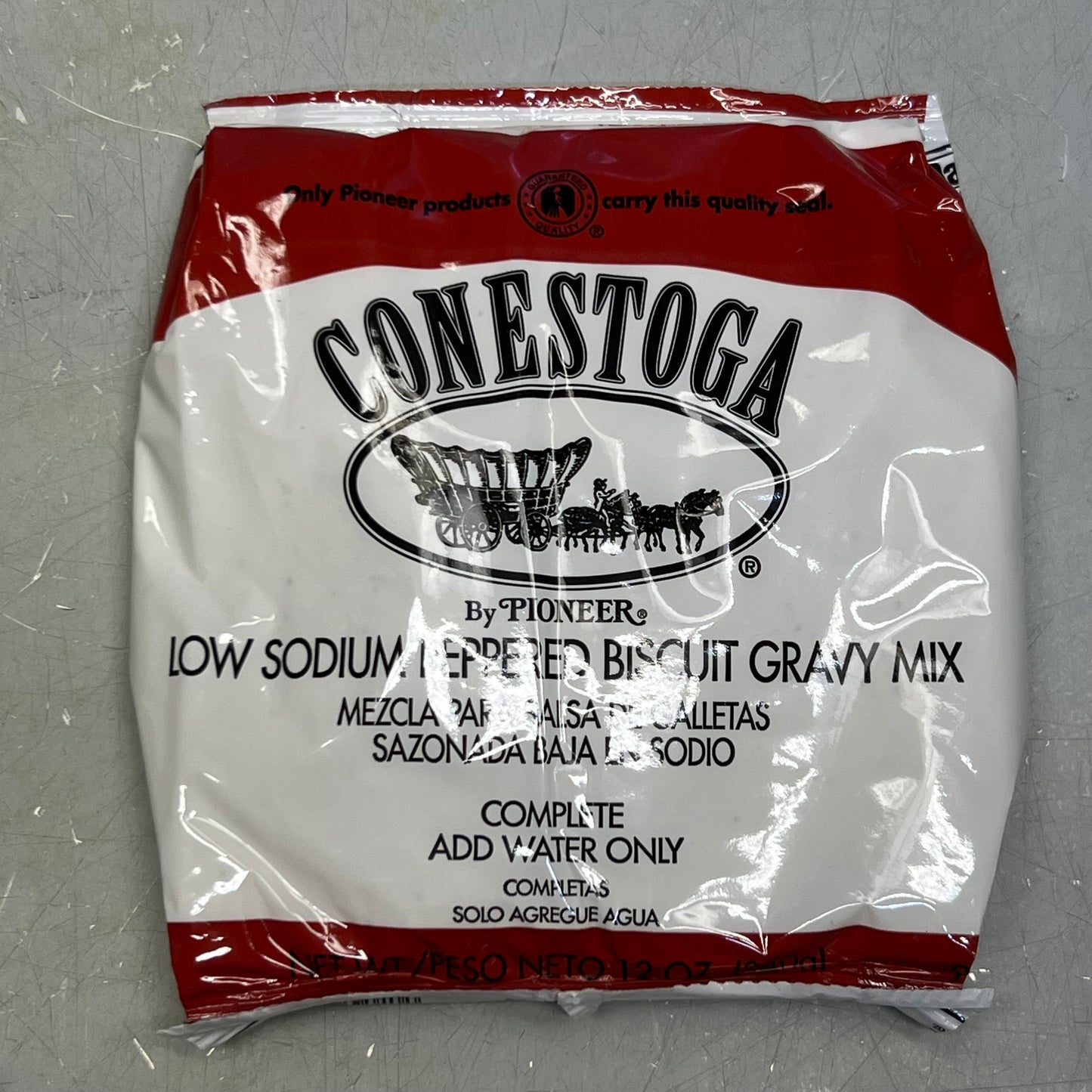 ZA@ CONESTOGA (12 PACK) Low Sodium Peppered Biscuit Gravy Mix 12 oz. 99484 A