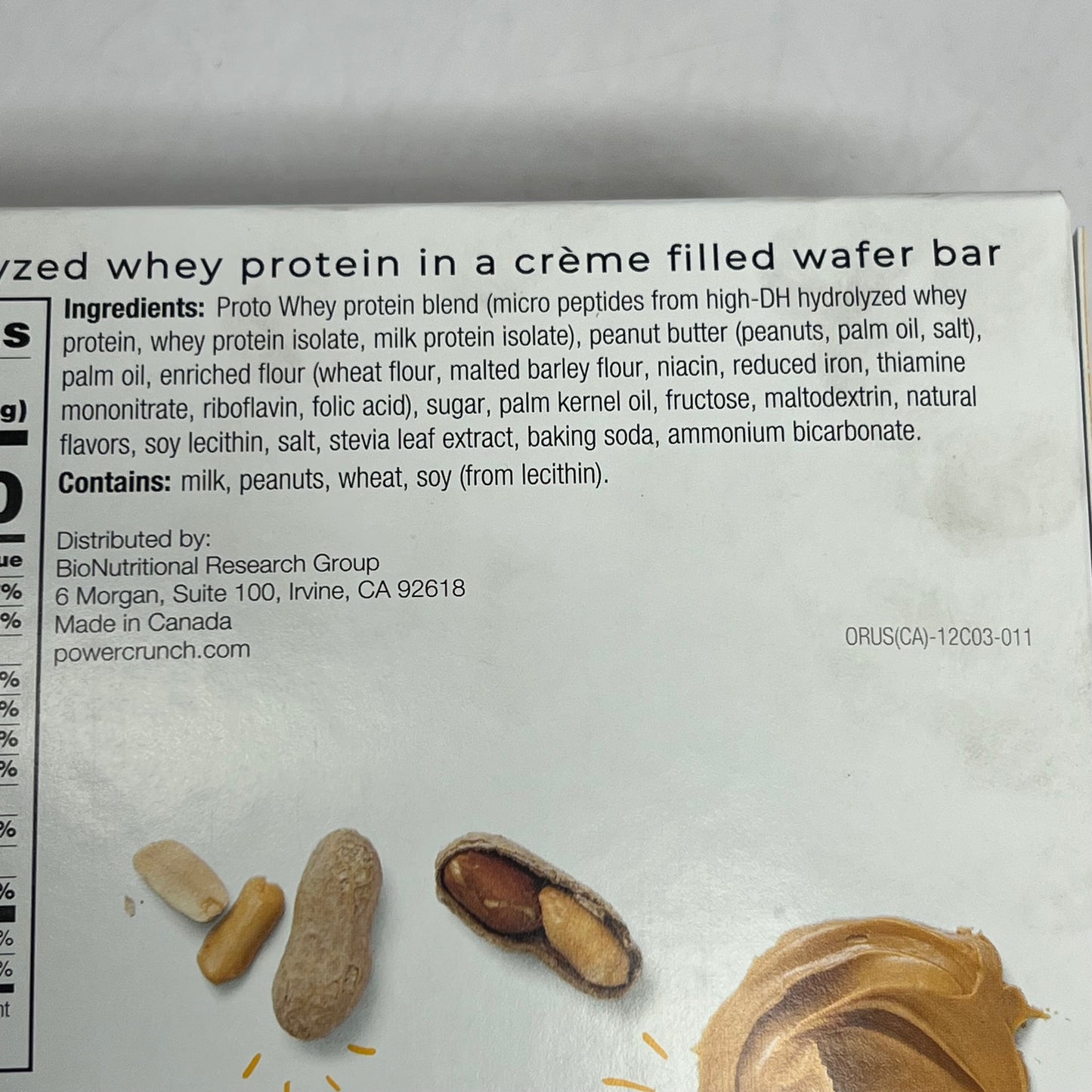 ZA@ POWER CRUNCH  (12 PACK) Wafer Whey Protein Energy Bar Pre/post Workout BB 07/26