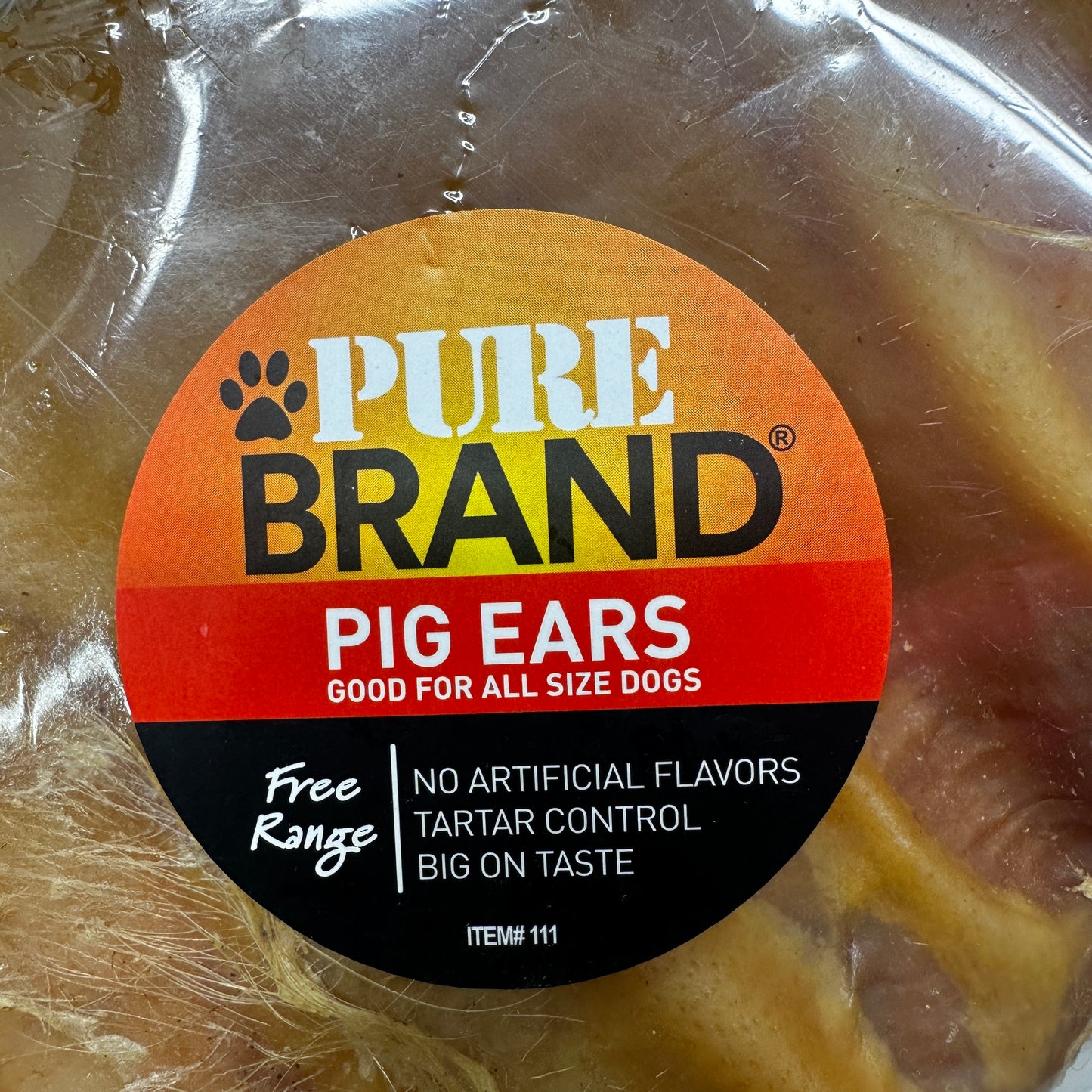 PURE BRAND Pig Ears For Dogs No Artificial Flavors Big on Taste