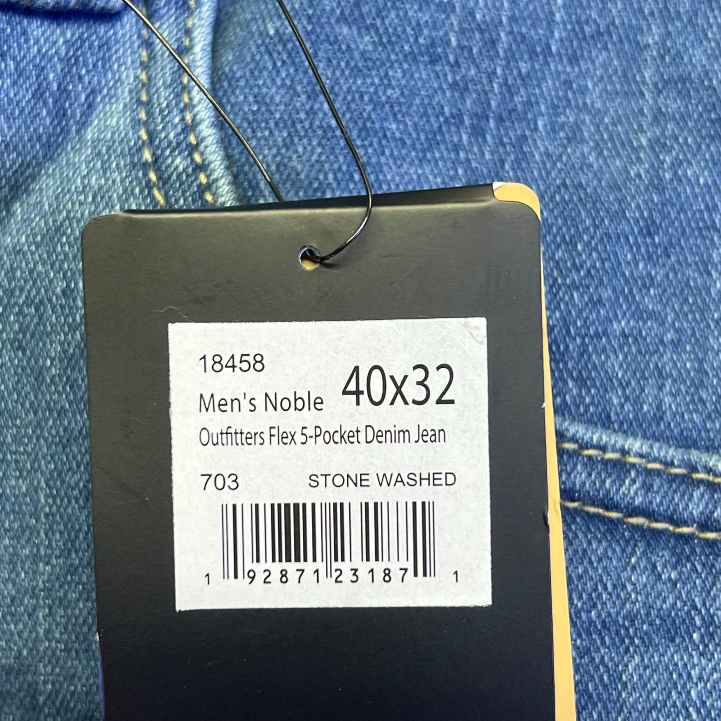 NOBLE OUTFITTERS Flex Denim 5-Pocket Work Pant Men's Sz 40x32 Stonewash 18458