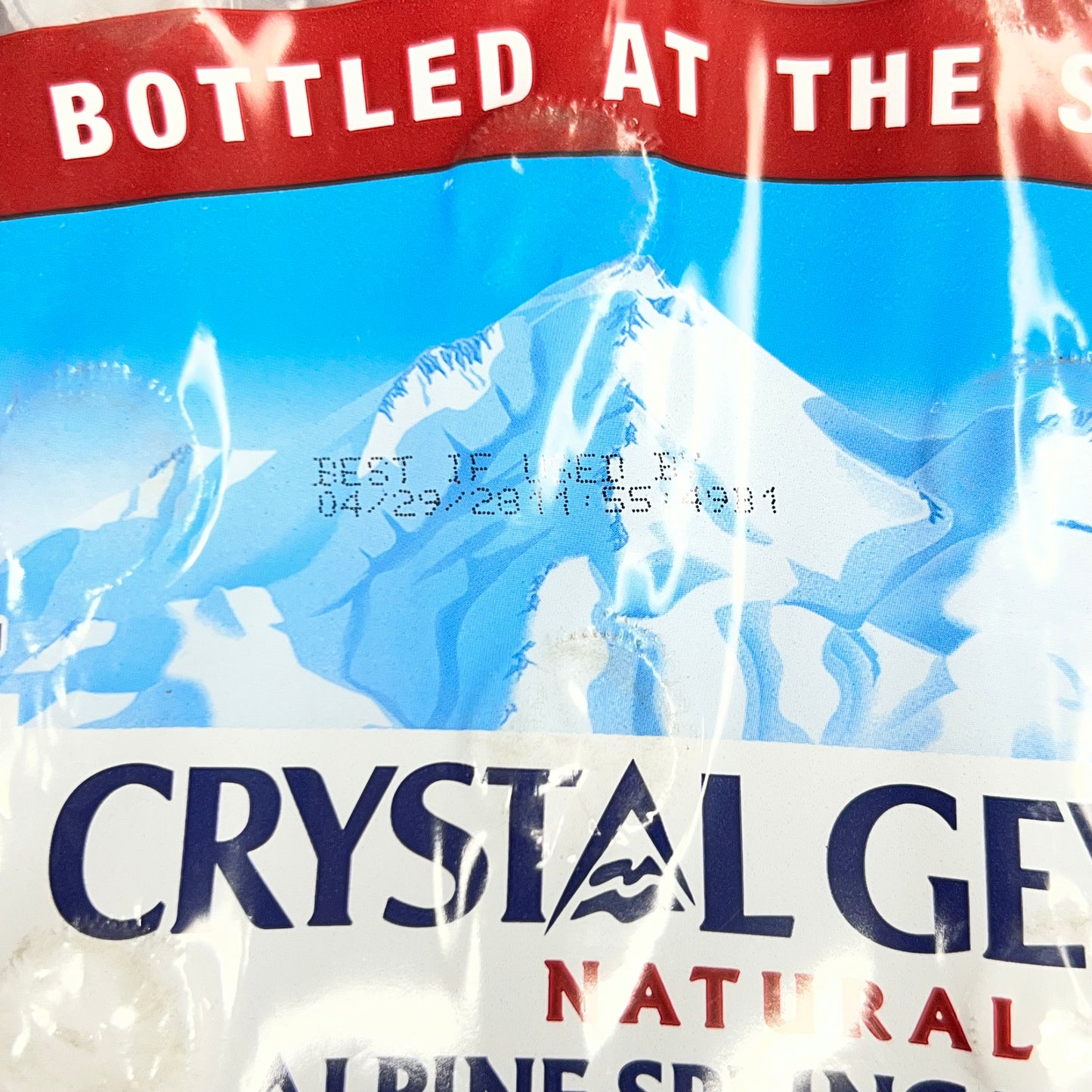 ZA@ CRYSTAL GEYSER (96 Bottles) Alpine Spring Water 16.9 fl oz. Bottles BB 04/28