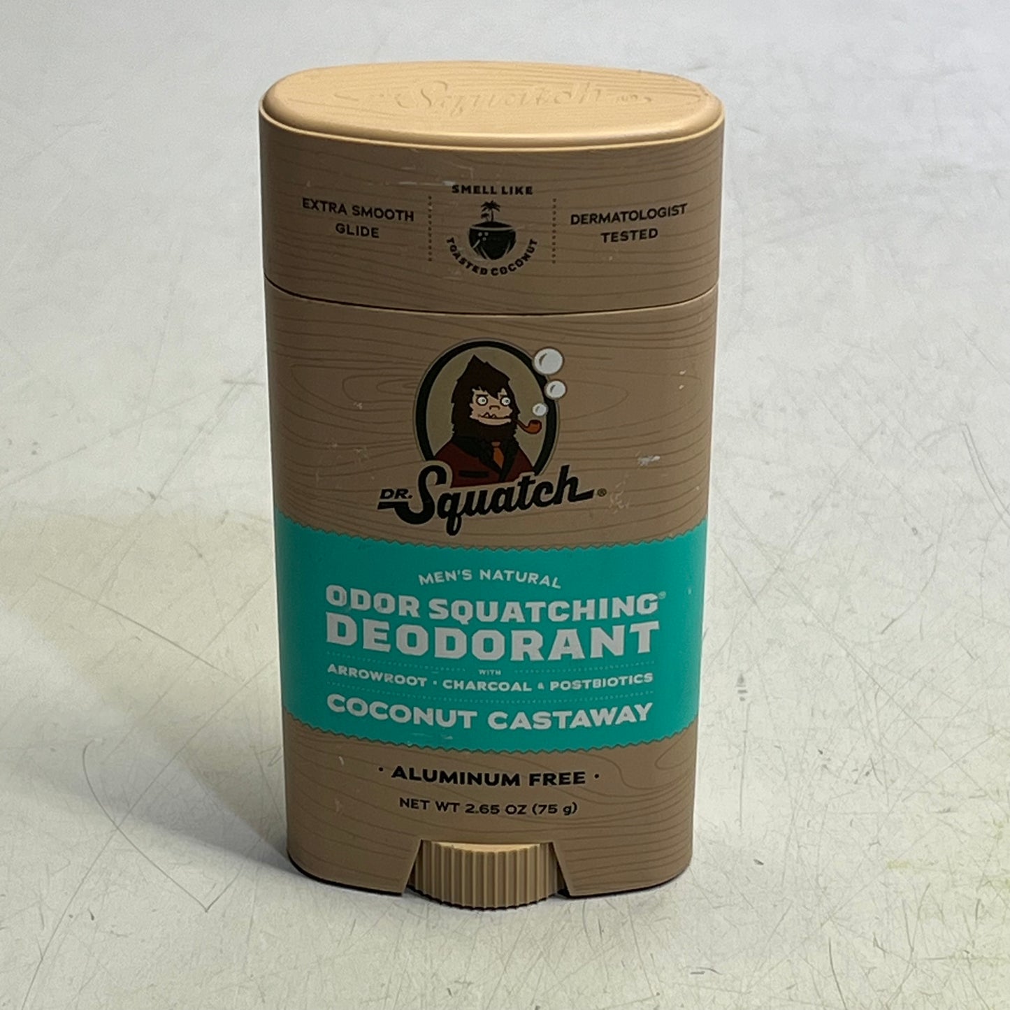 DR SQUATCH (2 PACK) Natural Deodorant For Men Coconut Castaway Scent 2.65 Oz