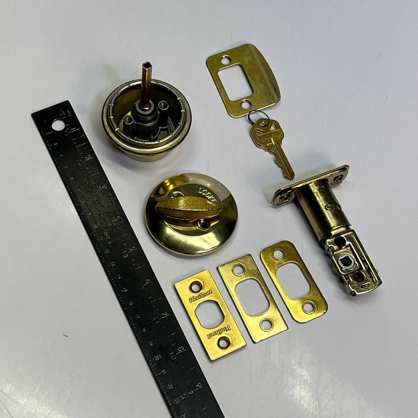 ZA@ KWIKSET (2 PACK) Single Cylinder Deadbolt Polished Brass 96600-867