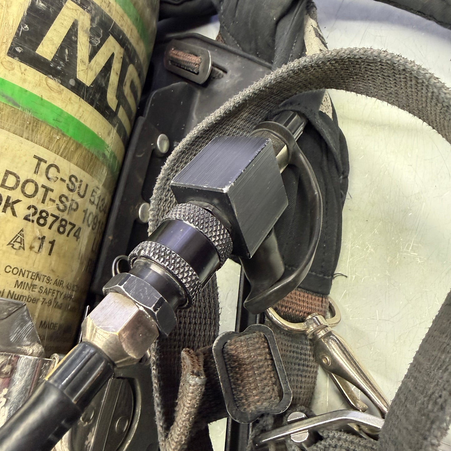 Z@ MSA (*PARTS ONLY*) FireHawk M7 SCBA Air Pack W/ Tank Firefighter Gear (AS-IS)