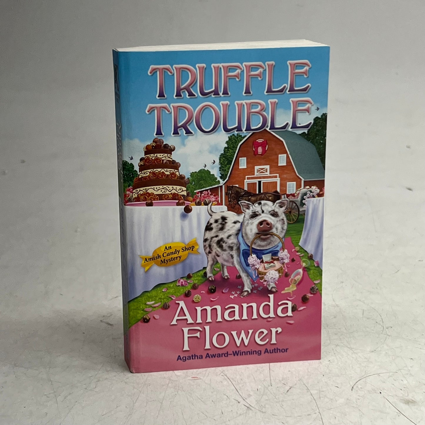 Truffle Trouble by Amanda Flower Sz 4"W x 6.8"H Pink 50999